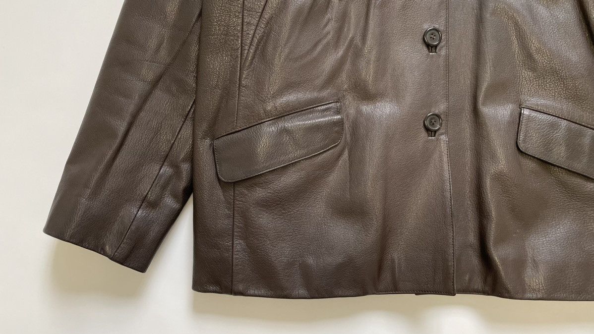 Prada A/W 2000 Button Front Brown Leather Jacket Size US S / EU 44-46 / 1 - 7 Thumbnail