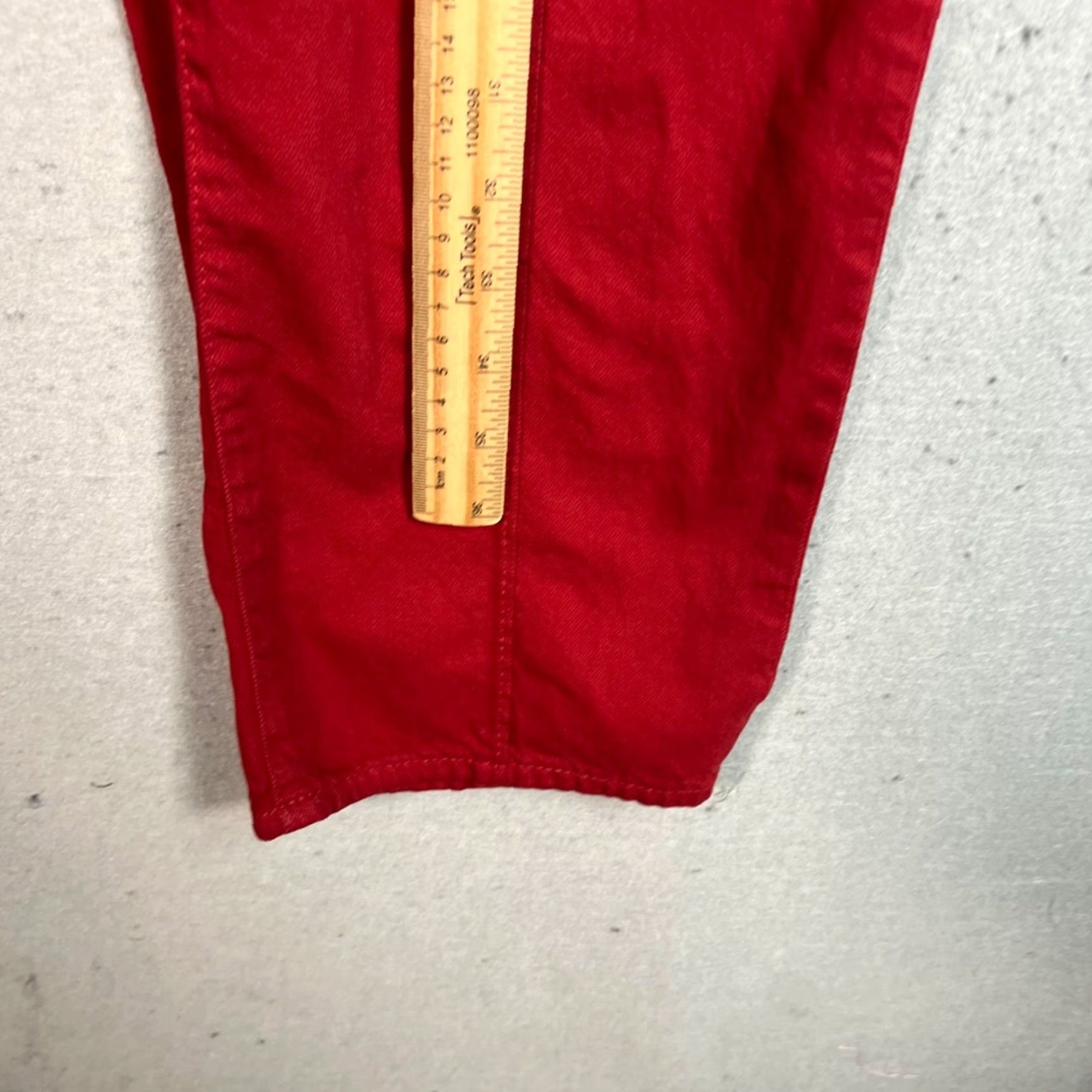Madewell Madewell Jeans Baggy Straight 24 Adult Womens 24 Deep Red 100% Cotton Denim 5-Pocket Design Vintage: No Size 42" / US 20 - 7 Thumbnail