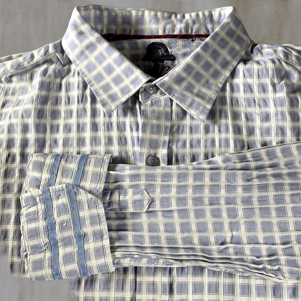 Robert Graham VINTAGE? No. Robert Graham Shirt Mens XL Blue White Check Long Sleeve Button Classic Fit Size US XL / EU 56 / 4 - 1 Thumbnail