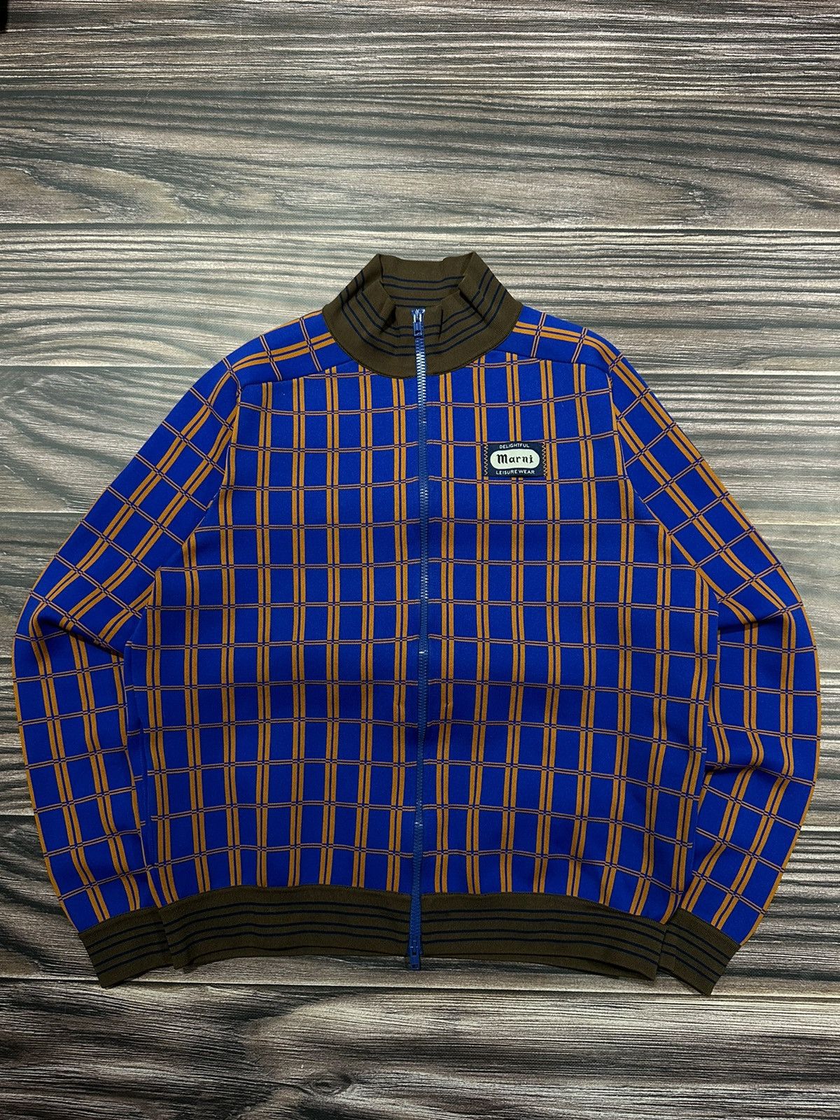 Marni Luxury Zip Marni Check Jacquard Lounde Italian Designer Size US M / EU 48-50 / 2 - 1 Thumbnail