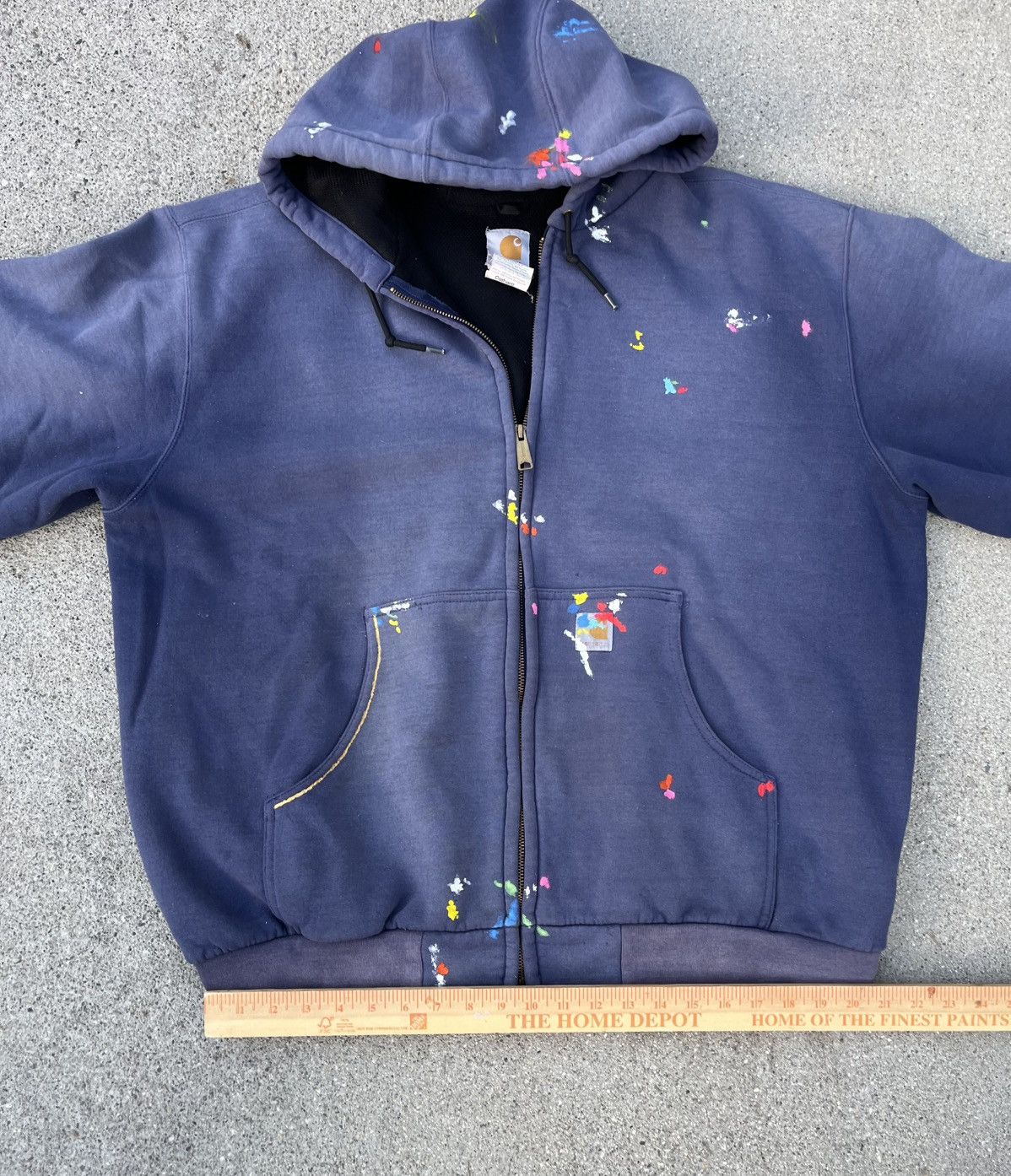 Carhartt Vintage Carhartt Hoodie Sun Fade Distressed Jacket Thermal Size US XL / EU 56 / 4 - 9 Thumbnail