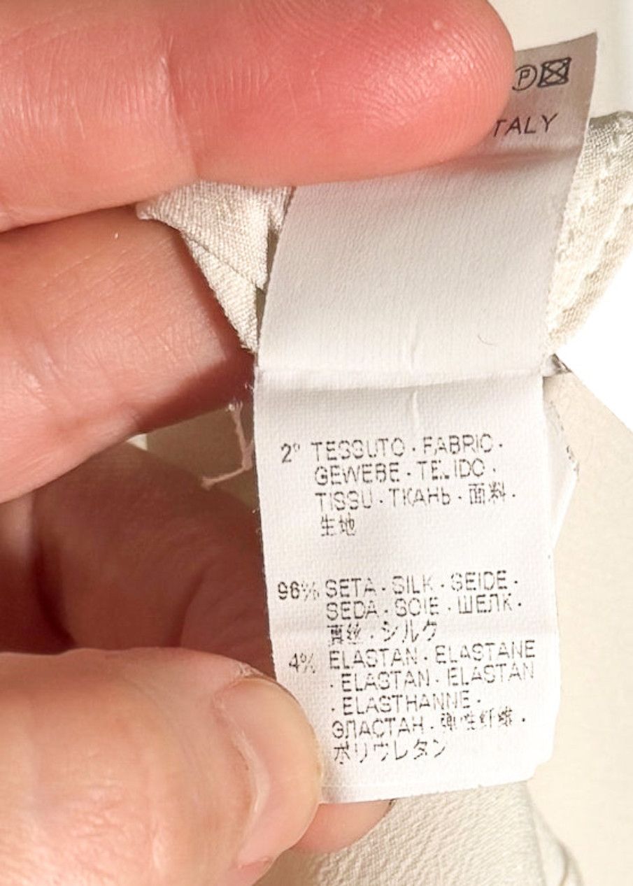 Brunello Cucinelli Brunello Cucinelli Ivory Silk Midi Sleeveless Dress Size S / US 4 / IT 40 - 11 Thumbnail