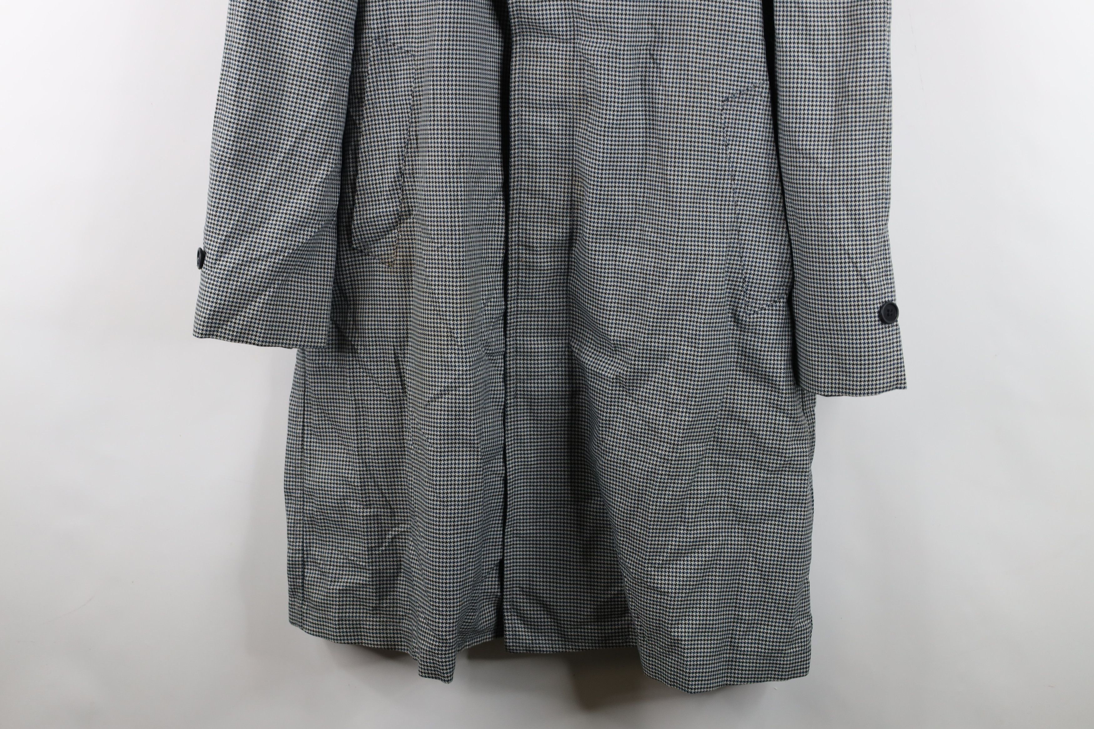 Vintage Vintage 60s 70s Streetwear Houndstooth Trench Coat Jacket Size US XL / EU 56 / 4 - 3 Thumbnail