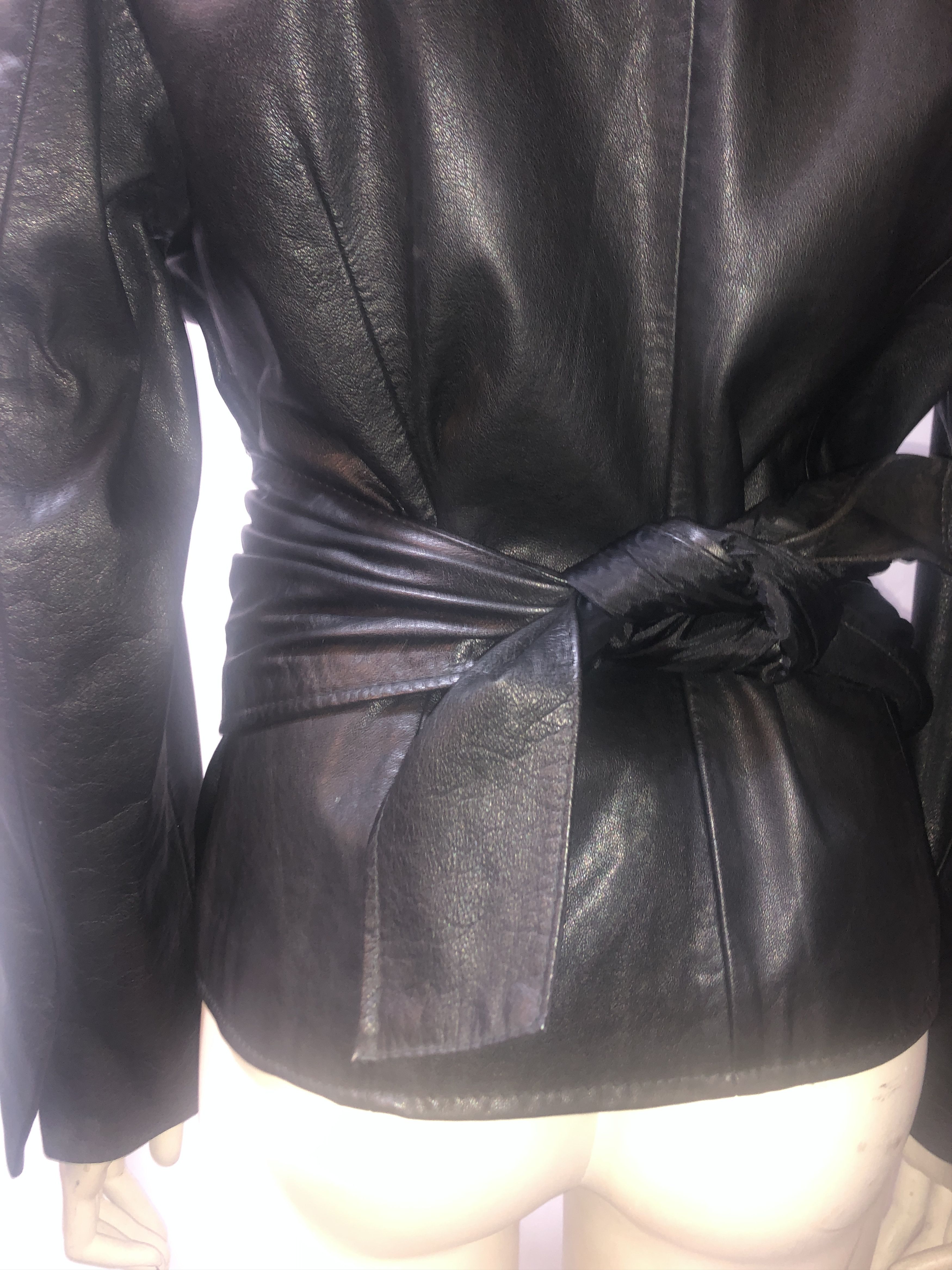 Calugi e Gianelli Metallic bra Bondage Leather Jacket Size L / US 10 / IT 46 - 9 Thumbnail