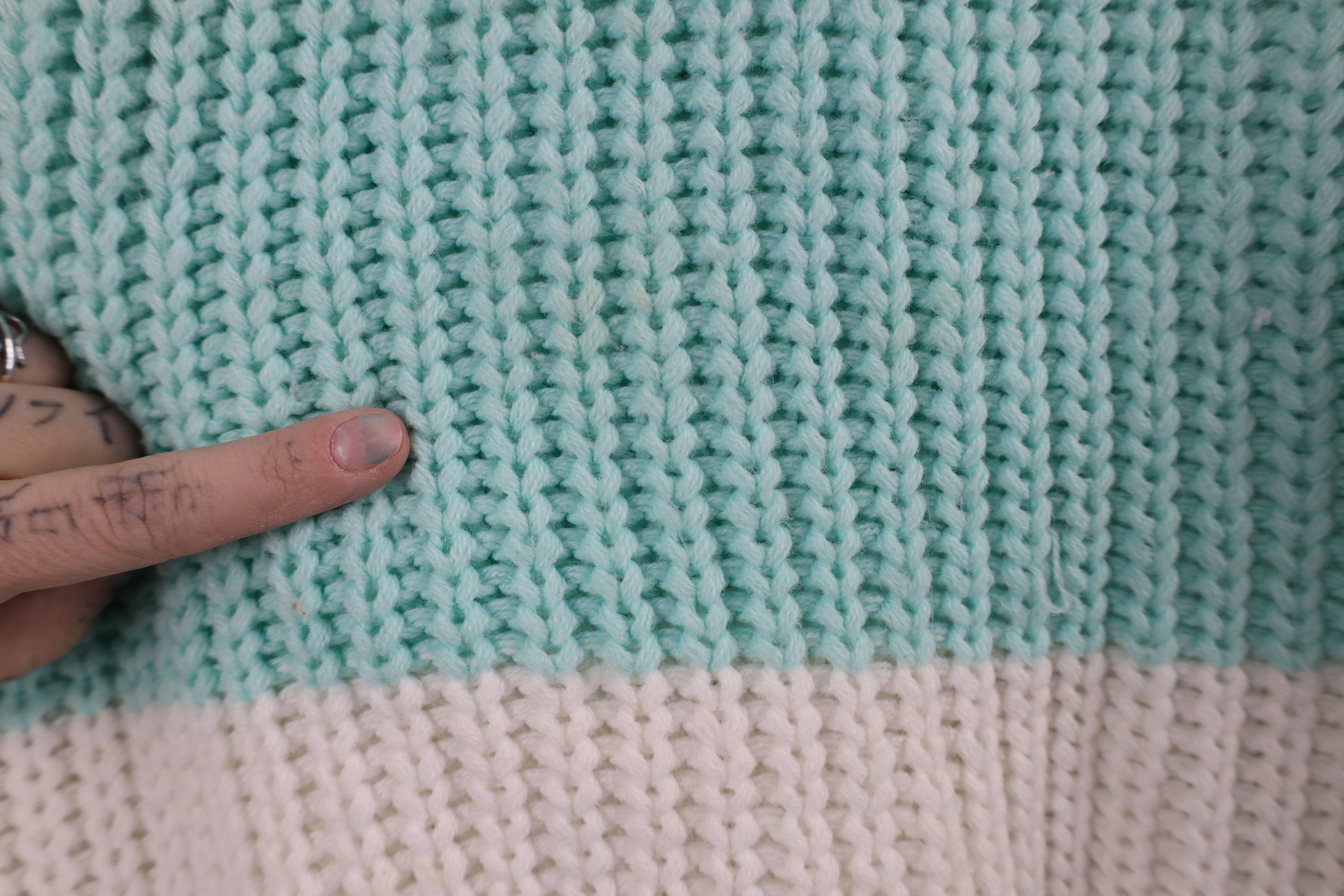 Vintage Vintage 90s Streetwear Striped Chunky Ribbed Knit Sweater Size M / US 6-8 / IT 42-44 - 6 Thumbnail