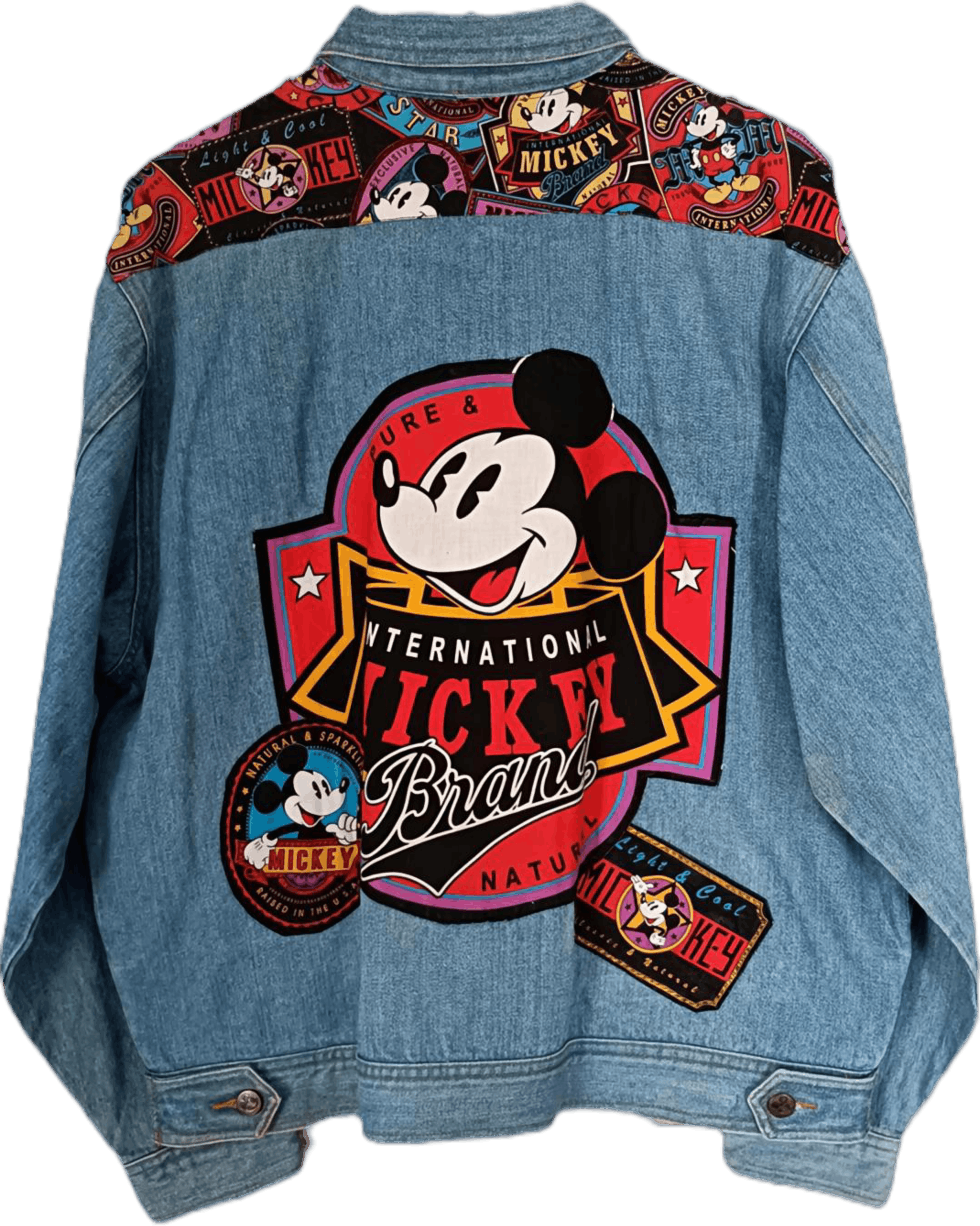Mickey Mouse Vintage mickey & co. Full patch denim jacket pop art 90s Size US XL / EU 56 / 4 - 1 Thumbnail