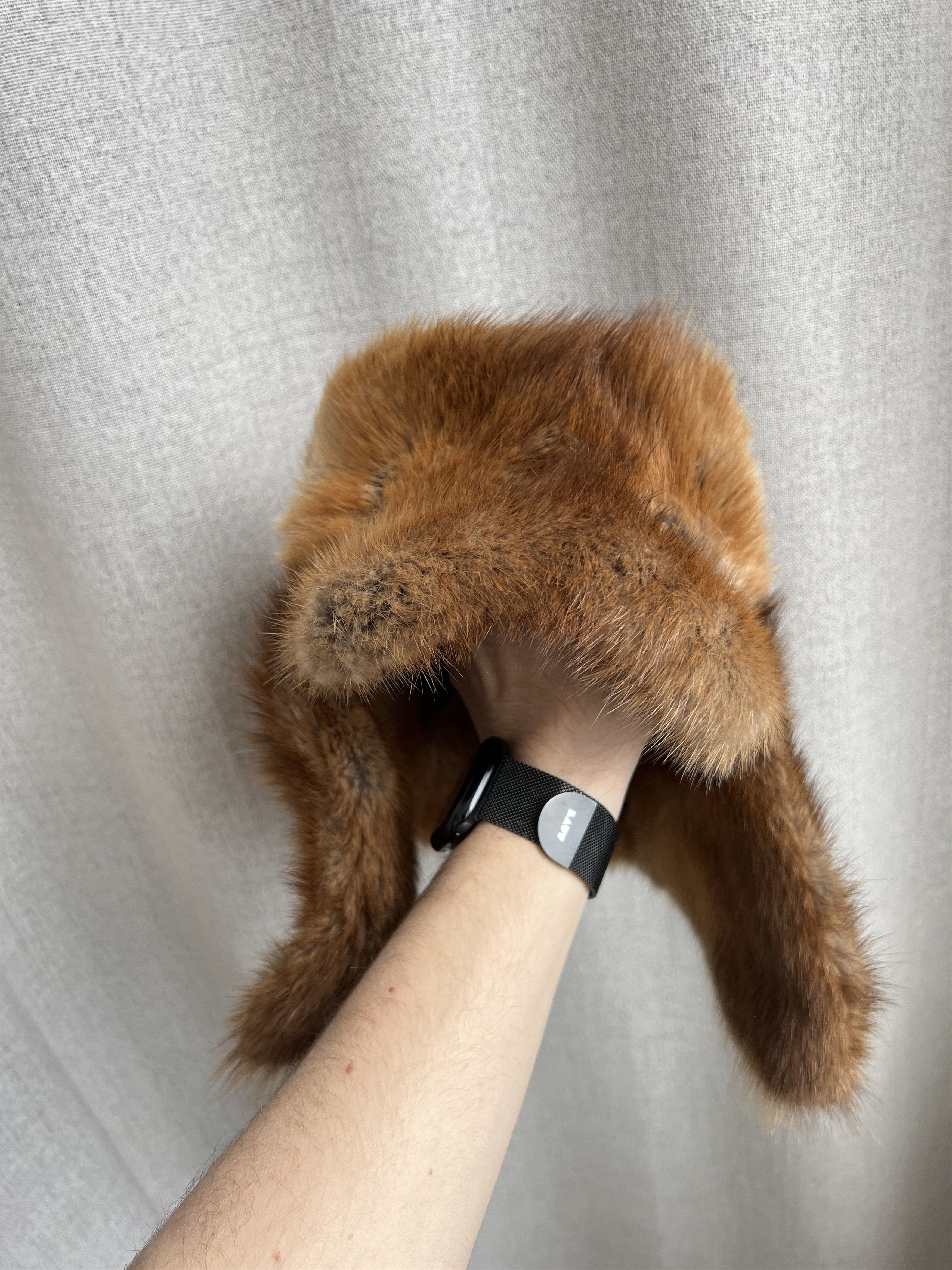 Vintage Vintage Avant Garde Real Fox Fur Brown Ushanka Hat Size ONE SIZE - 11 Thumbnail