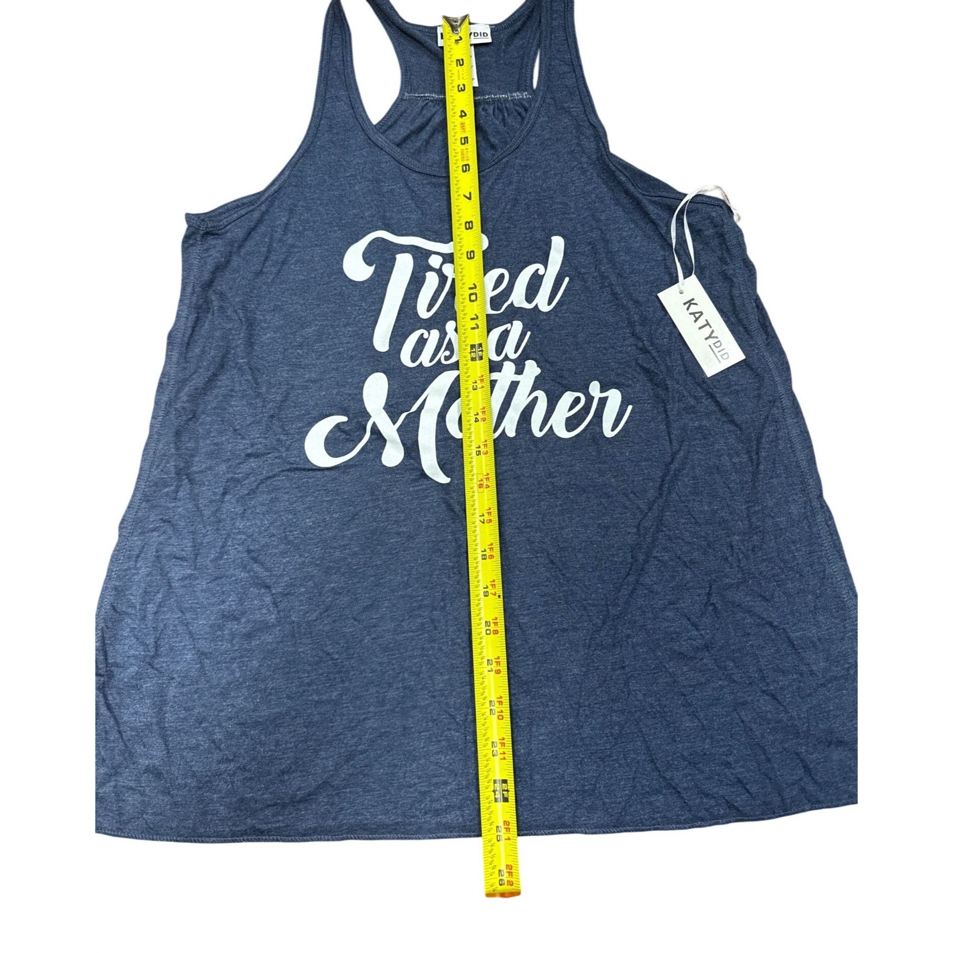 Other KatyDid "Tired As A Mother" Womens Racerback Tank Top XL Hea Size XL / US 12-14 / IT 48-50 - 4 Thumbnail