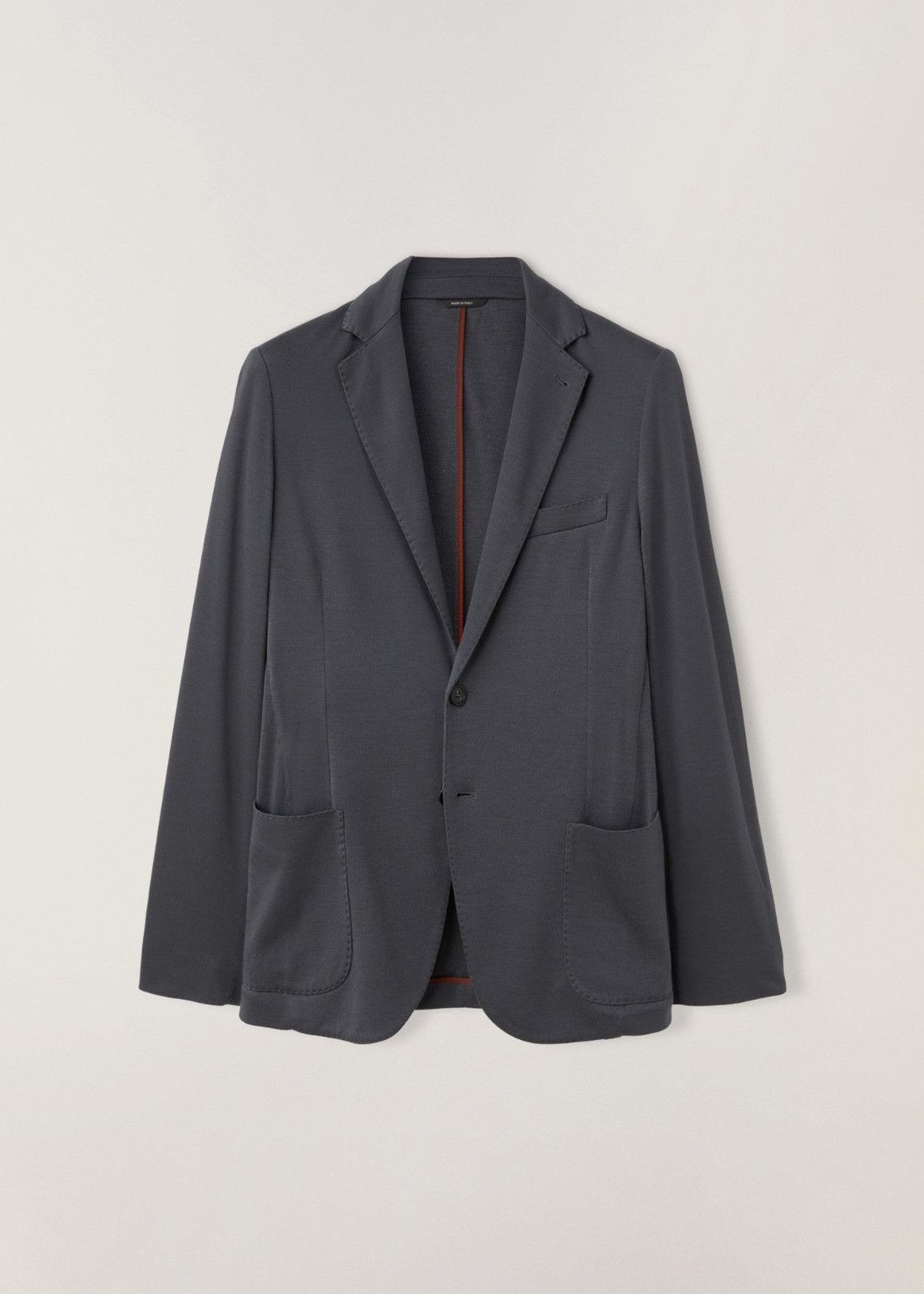 Loro Piana o1loc1c0525 Single-breasted Jersey Jacket in Dark Grey Size US M / EU 48-50 / 2 - 1 Thumbnail