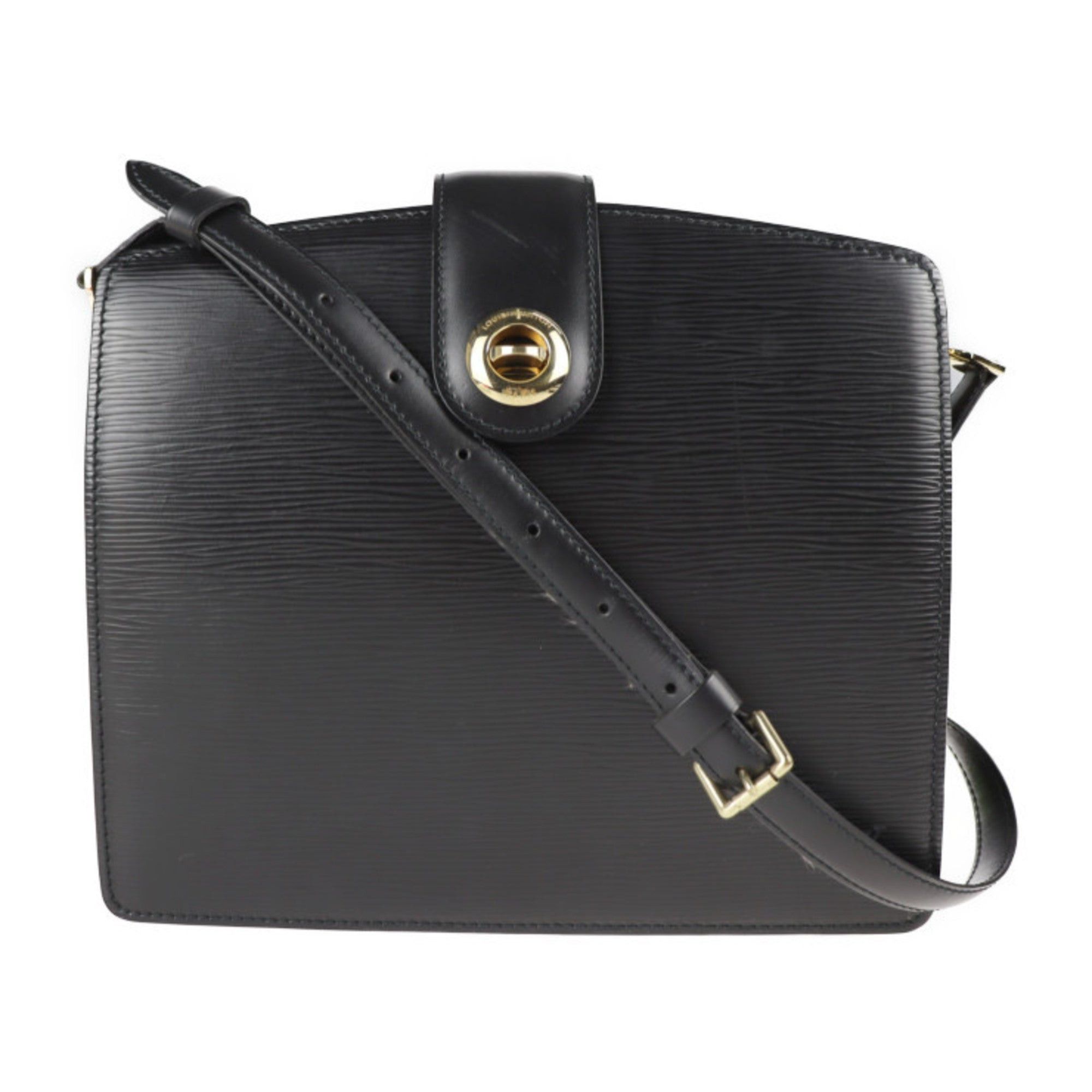 image of Louis Vuitton Capuchin Shoulder Bag M52342 Epi Leather Noir in Black, Women's