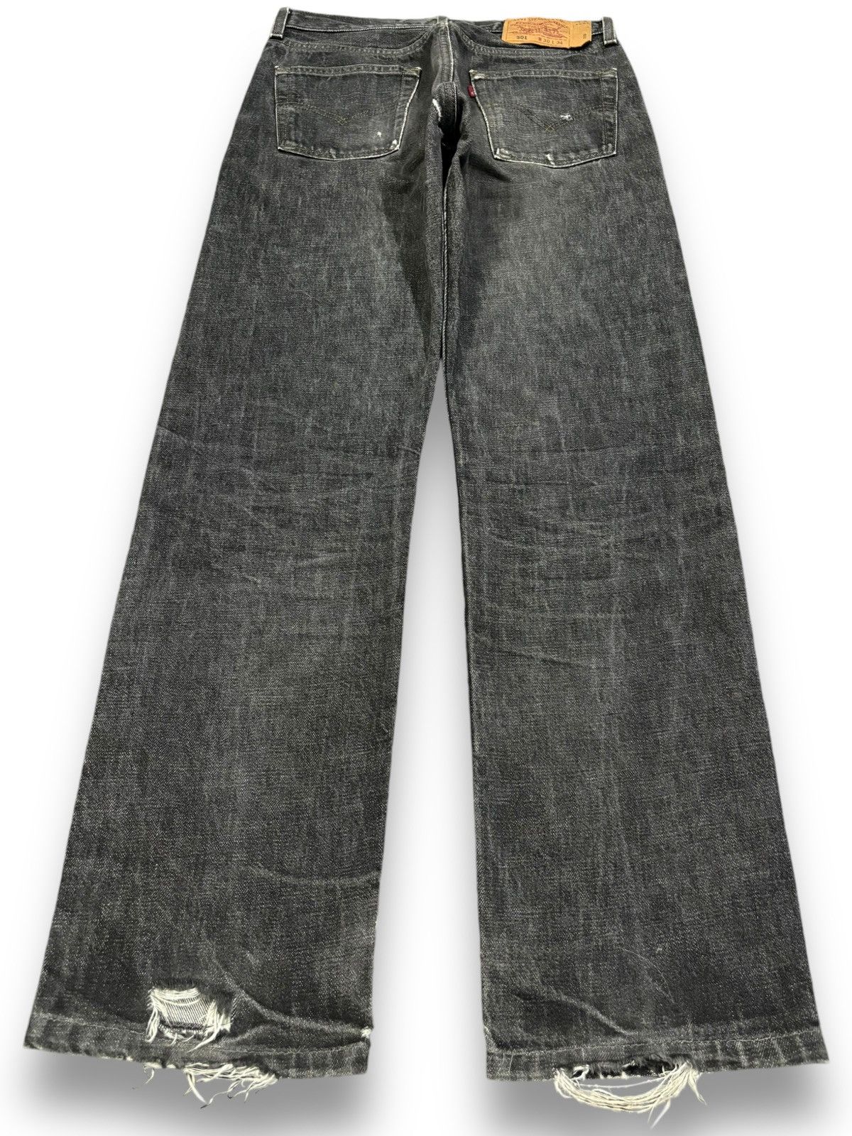 Levi's Vintage 90s Levis 501 Black Faded Loose Fit Distressed Jeans Size US 30 / EU 46 - 2 Thumbnail