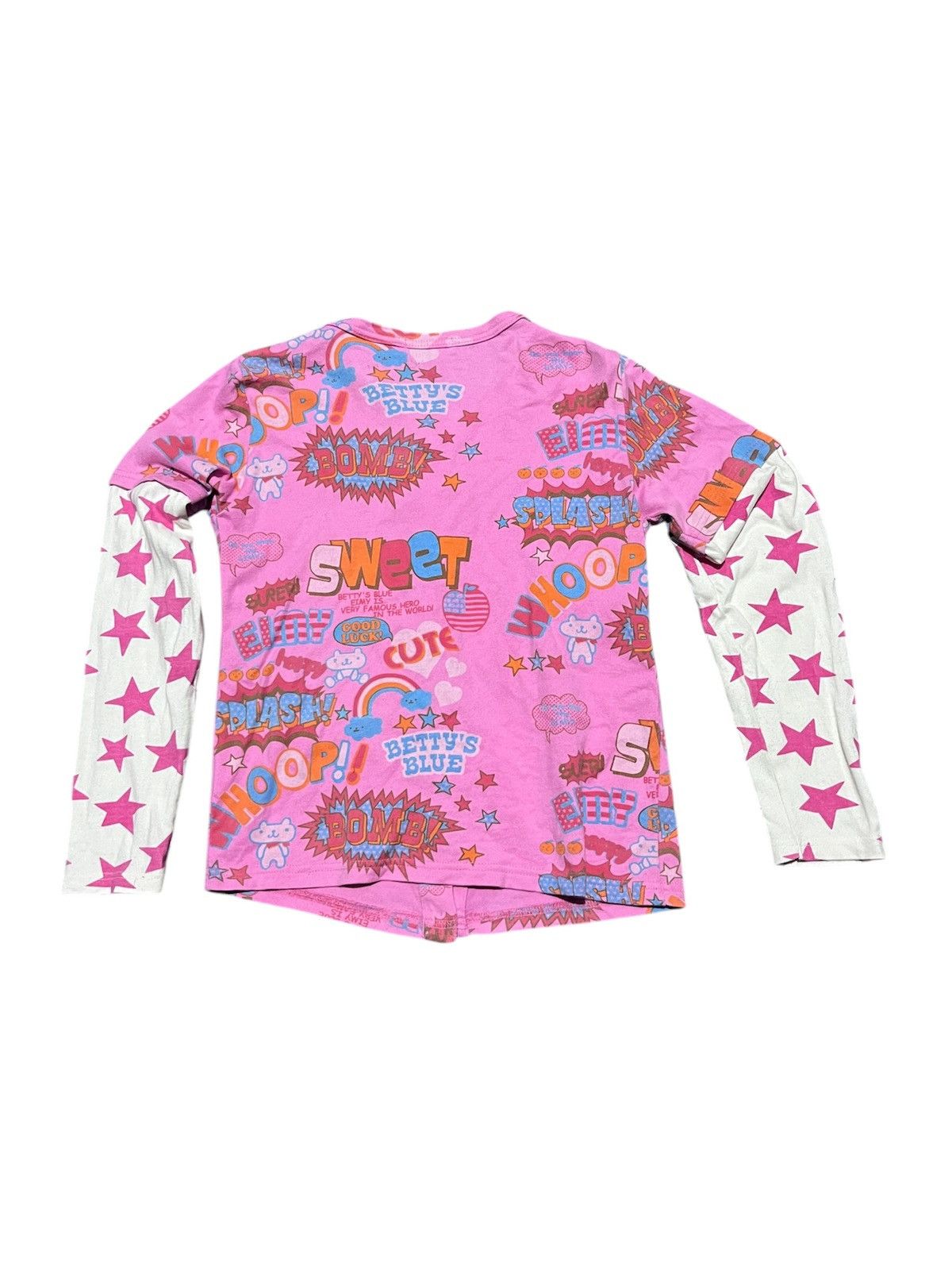 Japanese Brand × Vintage Betty Blue Shinji Abe Pink Cute Top Double Sleeve Size S / US 4 / IT 40 - 4 Thumbnail