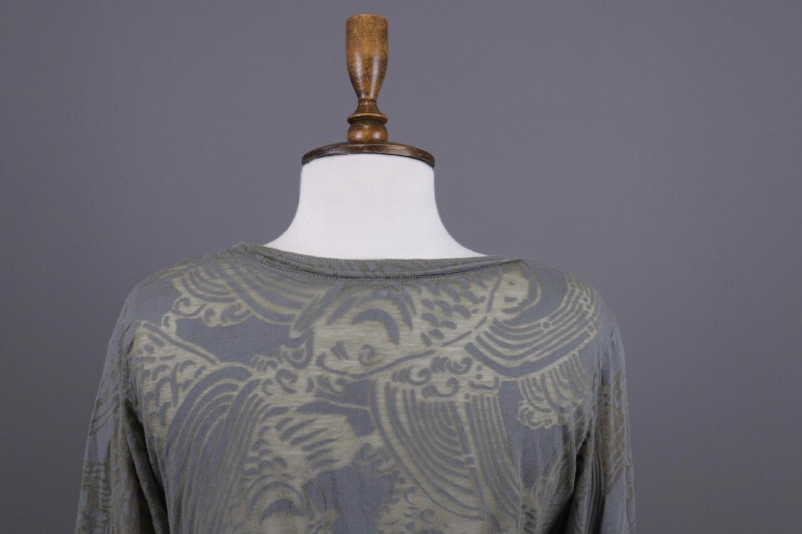Rundholz Rundholz Gray Floral Mesh Knit Lagenlook Pullover Size L Size L / US 10 / IT 46 - 9 Thumbnail