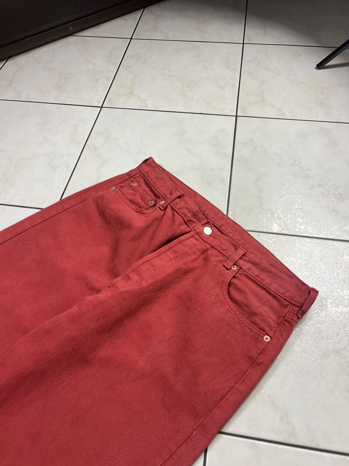 Levi's Vintage 90s Levi’s 501 red denim classic devil jeans pants Size US 38 / EU 54 - 5 Thumbnail
