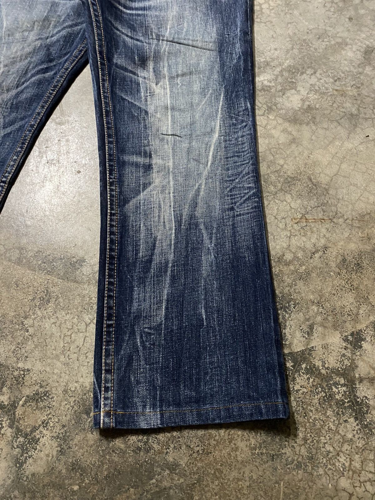 If Six Was Nine × Japanese Brand × Tornado Mart Baggy Jeans Cloud72 Skull Patch Distressed Design Size US 36 / EU 52 - 11 Thumbnail
