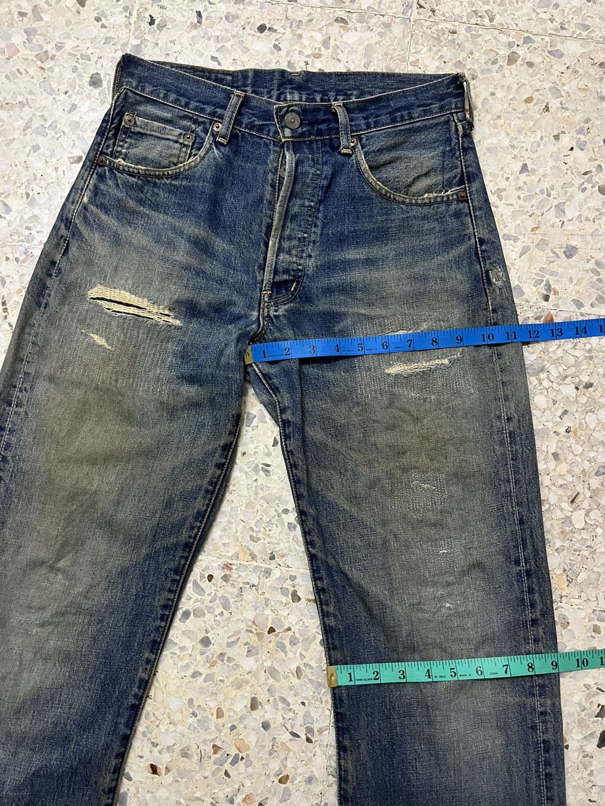 Levi's Vintage Clothing Levi’s 503B Vintage Selvedge Denim Heavy Fade Rare Size US 29 - 18 Thumbnail