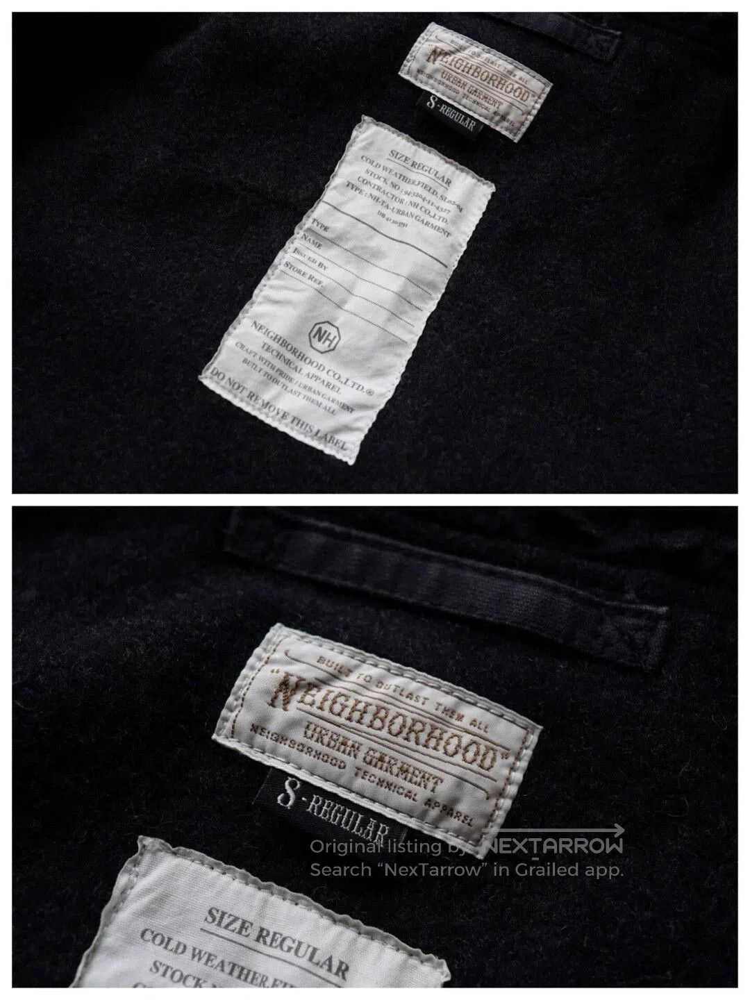 Neighborhood Black Toggle-Button Hooded Coat Size S. Size US S / EU 44-46 / 1 - 3 Thumbnail