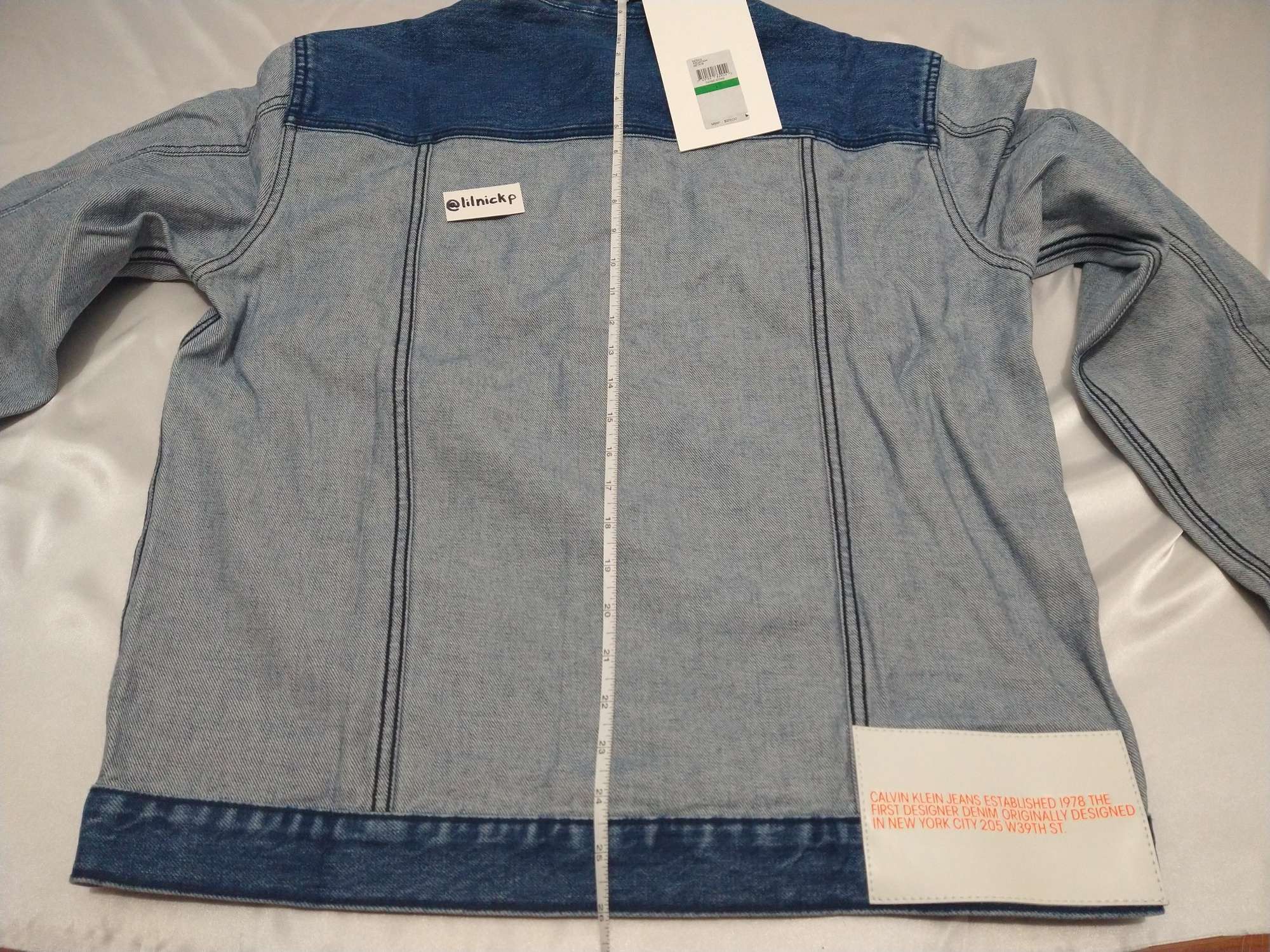 Calvin Klein 205W39NYC EST. 1978 Inside Out Indigo Stone Denim Trucker Jacket Size US L / EU 52-54 / 3 - 5 Thumbnail