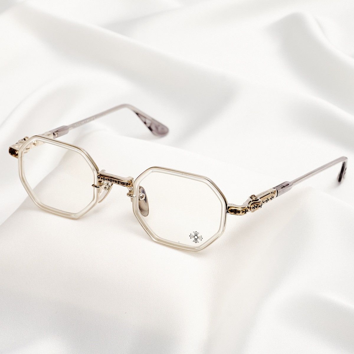 Chrome Hearts CHROME HEARTS TATTERS CRYSTAL GRAPHITE GLASSES Size ONE SIZE - 2 Thumbnail