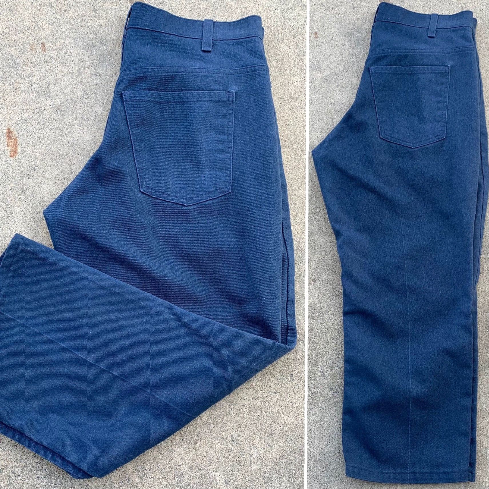 Vintage VINTAGE Big Mac workwear blue 5 pocket pants Mens 33 32 1/2” x 24” Flat Front Belt Loops Zip Inseam 29 5-Pocket Design Size US 33 - 4 Thumbnail