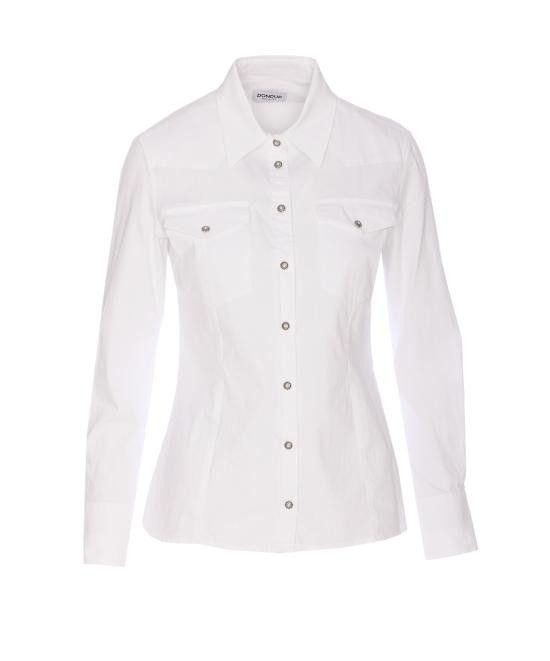 Dondup DONDUP Women Shirts DC239 CS0103 PTD000 White Size M / US 6-8 / IT 42-44 - 1 Thumbnail