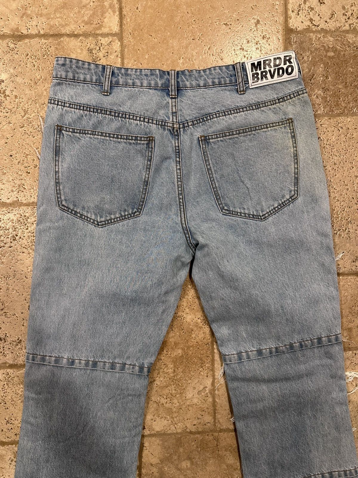 Who Decides War Who Decides War Yellow Sun Floral Patches Blue Denim Jeans Size US 34 / EU 50 - 9 Thumbnail