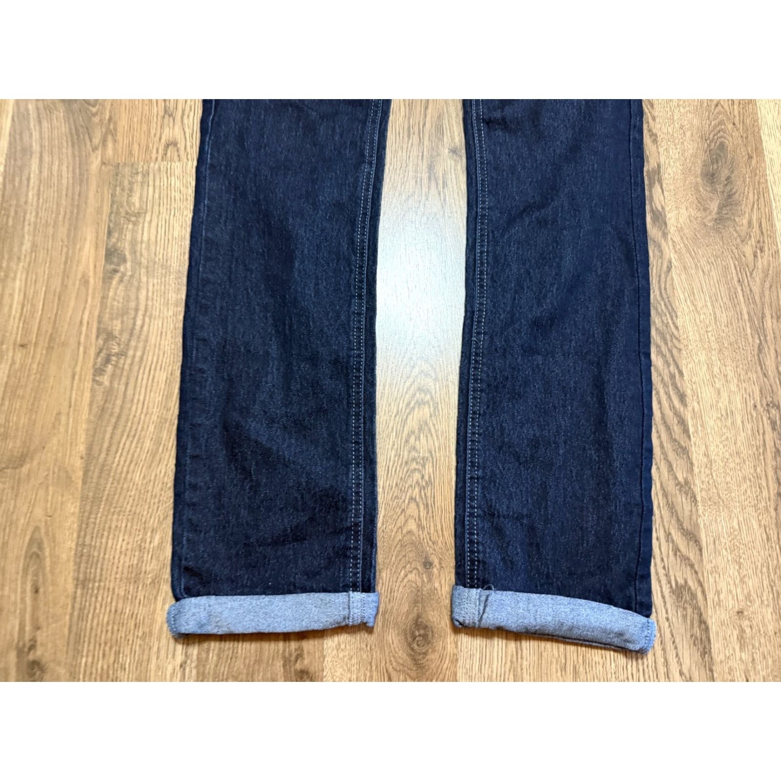 Vintage Apparel Collection Jeans Women's Size 0 Blue Denim Cuffed Straight Leg Size 25" / US 0 / IT 36 - 3 Thumbnail