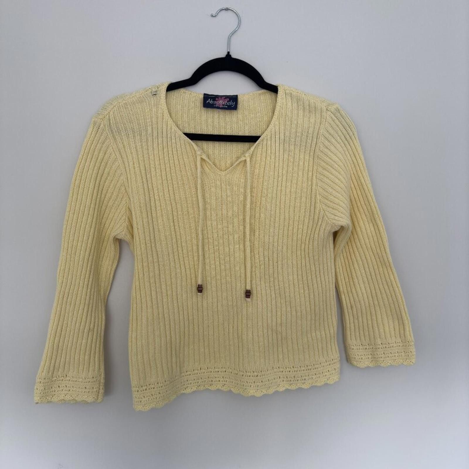 Vintage 1990S ABSOLUTELY CREATIVE COTTON SWEATER Size M / US 6-8 / IT 42-44 - 2 Thumbnail