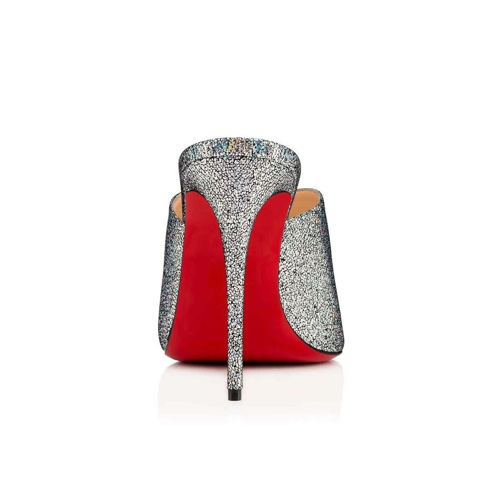 Christian Louboutin Christian Louboutin Predumule 100 Silver Nappa Mica Size US 6.5 / IT 36.5 - 10 Thumbnail