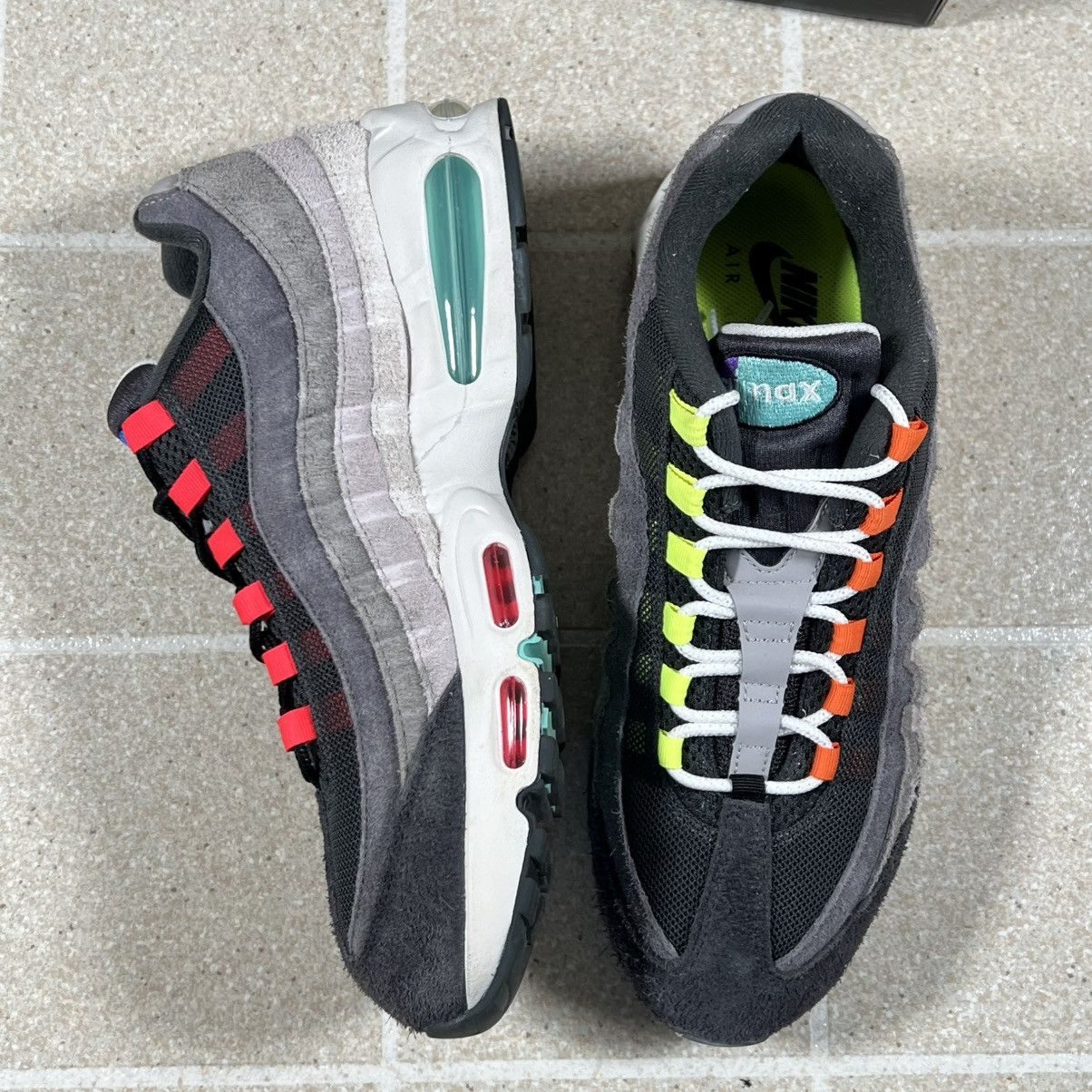 Nike Nike Air Max 95 Big Bubble PRM Greedy Size 11.5 Multi Color Size US 11.5 / EU 44-45 - 4 Thumbnail