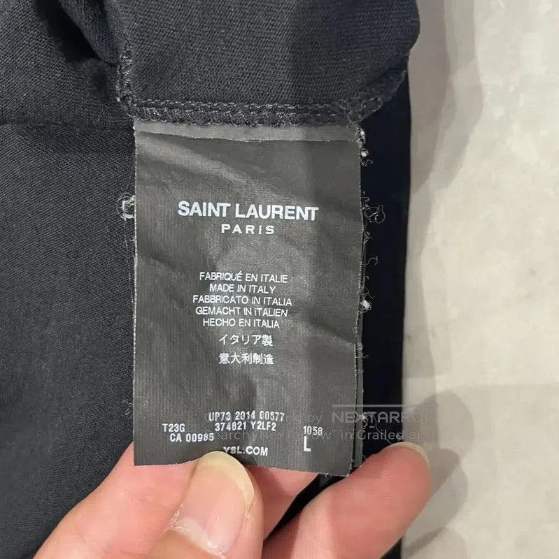 Yves Saint Laurent YSL Black Cotton Star Print Short Sleeve T-Shirt . Size L / US 10 / IT 46 - 4 Thumbnail