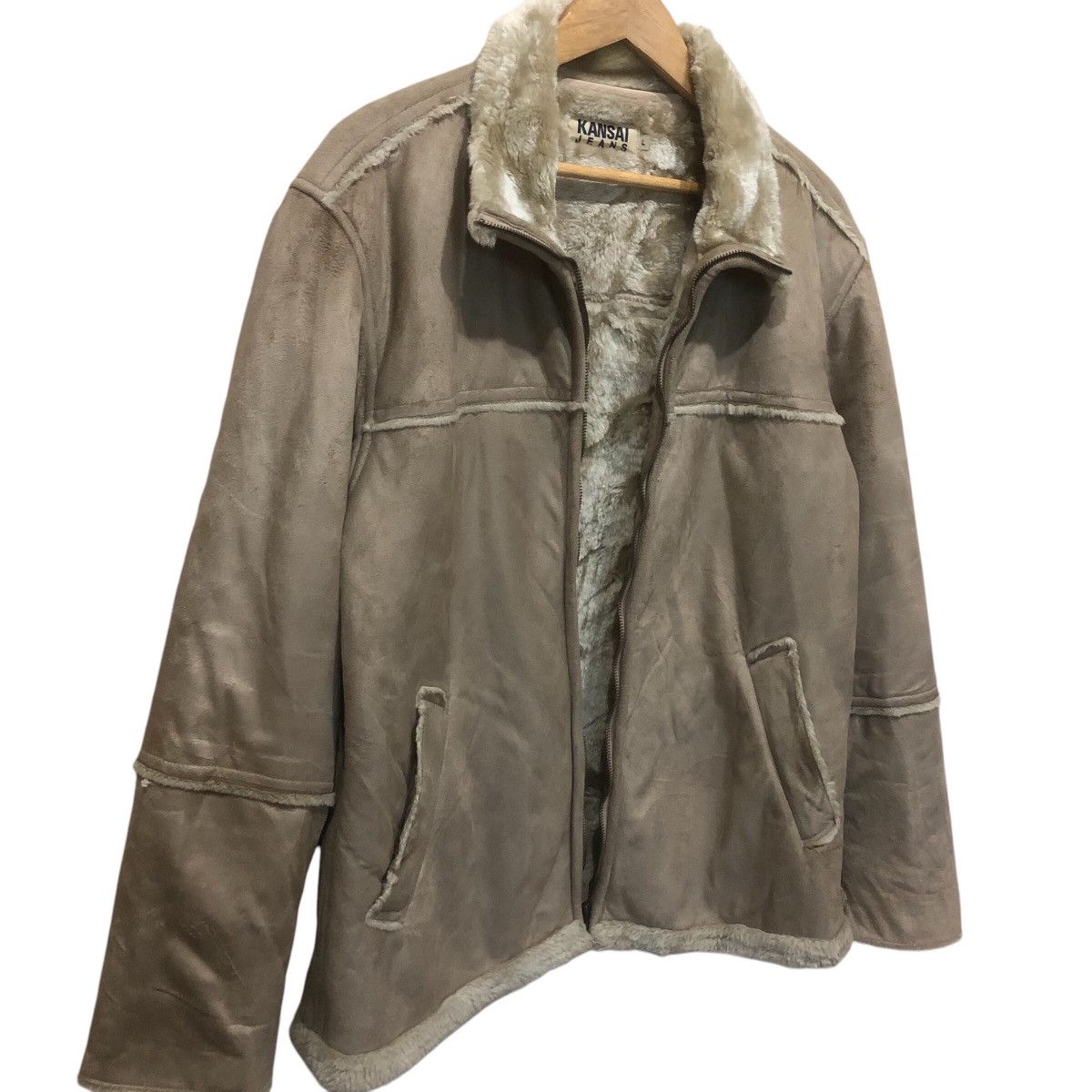 Kansai Yamamoto Kansai Yamamoto Polyster Suede Zipper Jacket Size US L / EU 52-54 / 3 - 2 Thumbnail