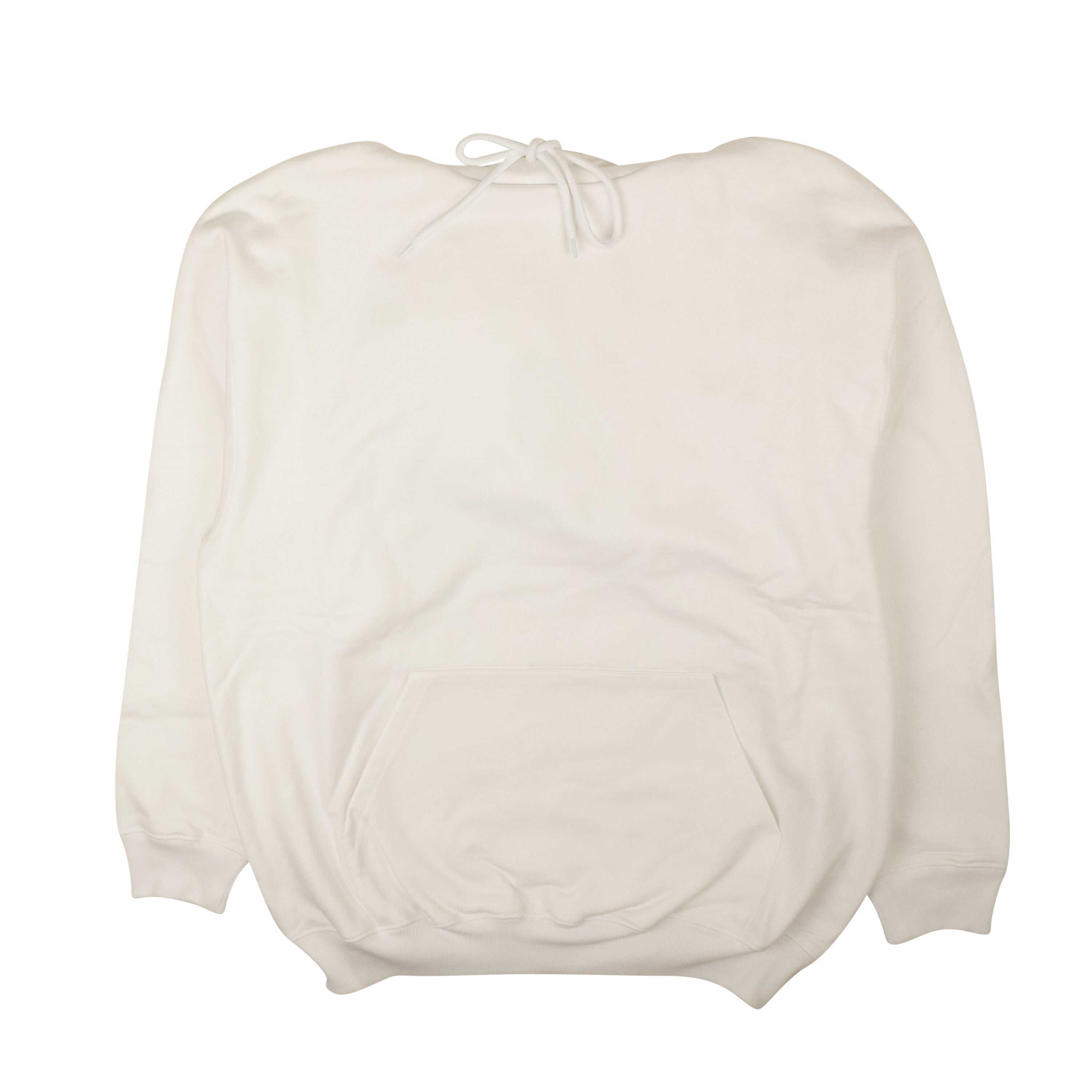 Cloud White Cotton Hoodie Size XS