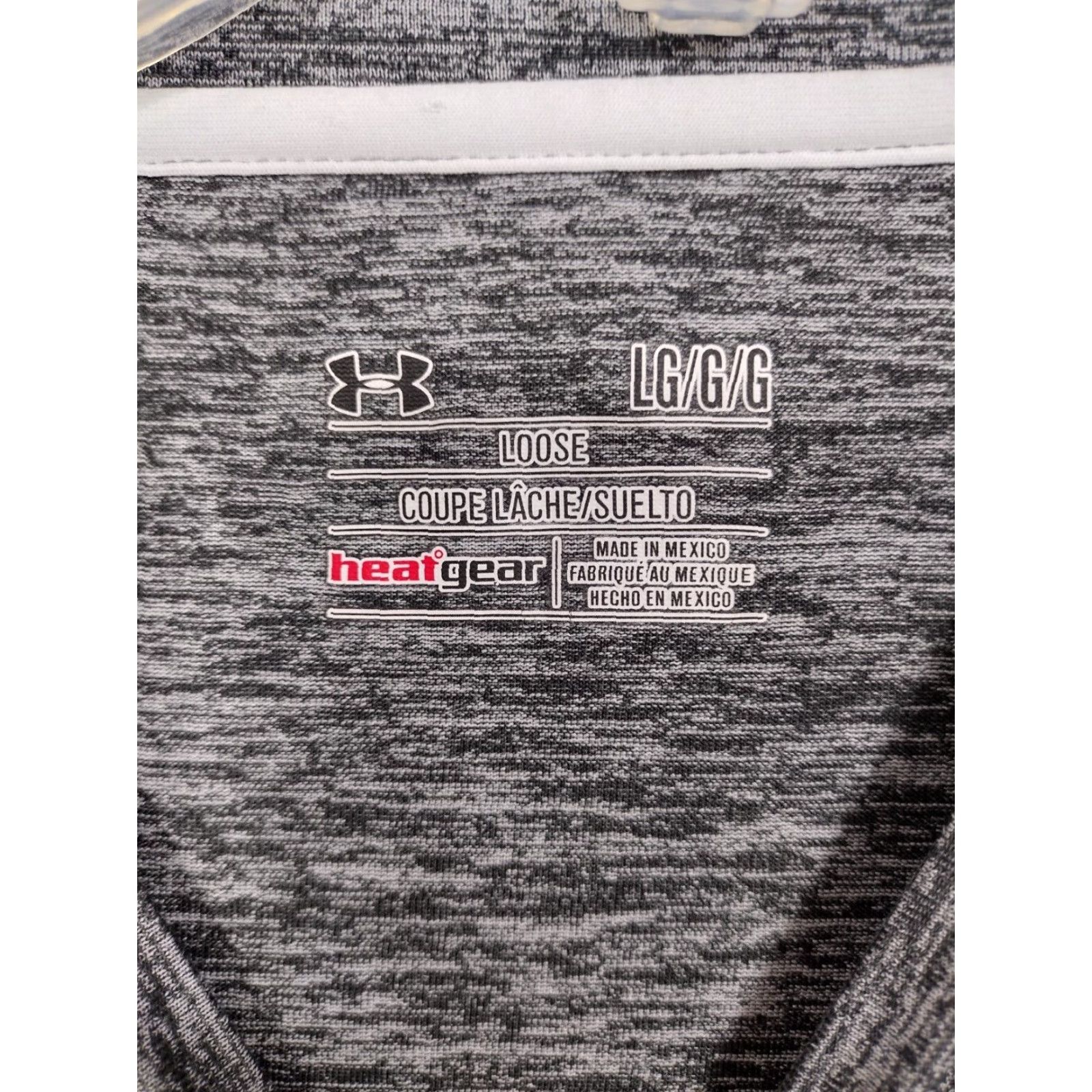 Under Armour Under Armour HeatGear T-Shirt Mens Large Black Gray Loose Fit Shirt Size US L / EU 52-54 / 3 - 3 Thumbnail