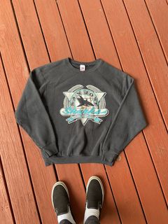 Vintage 1990s San Jose Sharks SJS Old Logo Crew - XL – Rad Max Vintage