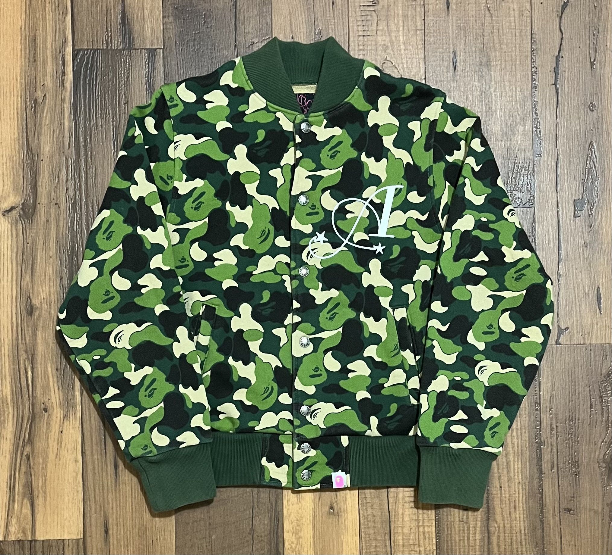 Bape Bape Camo Heavy Stadium Bomber Jacket Size S / US 4 / IT 40 - 1 Thumbnail