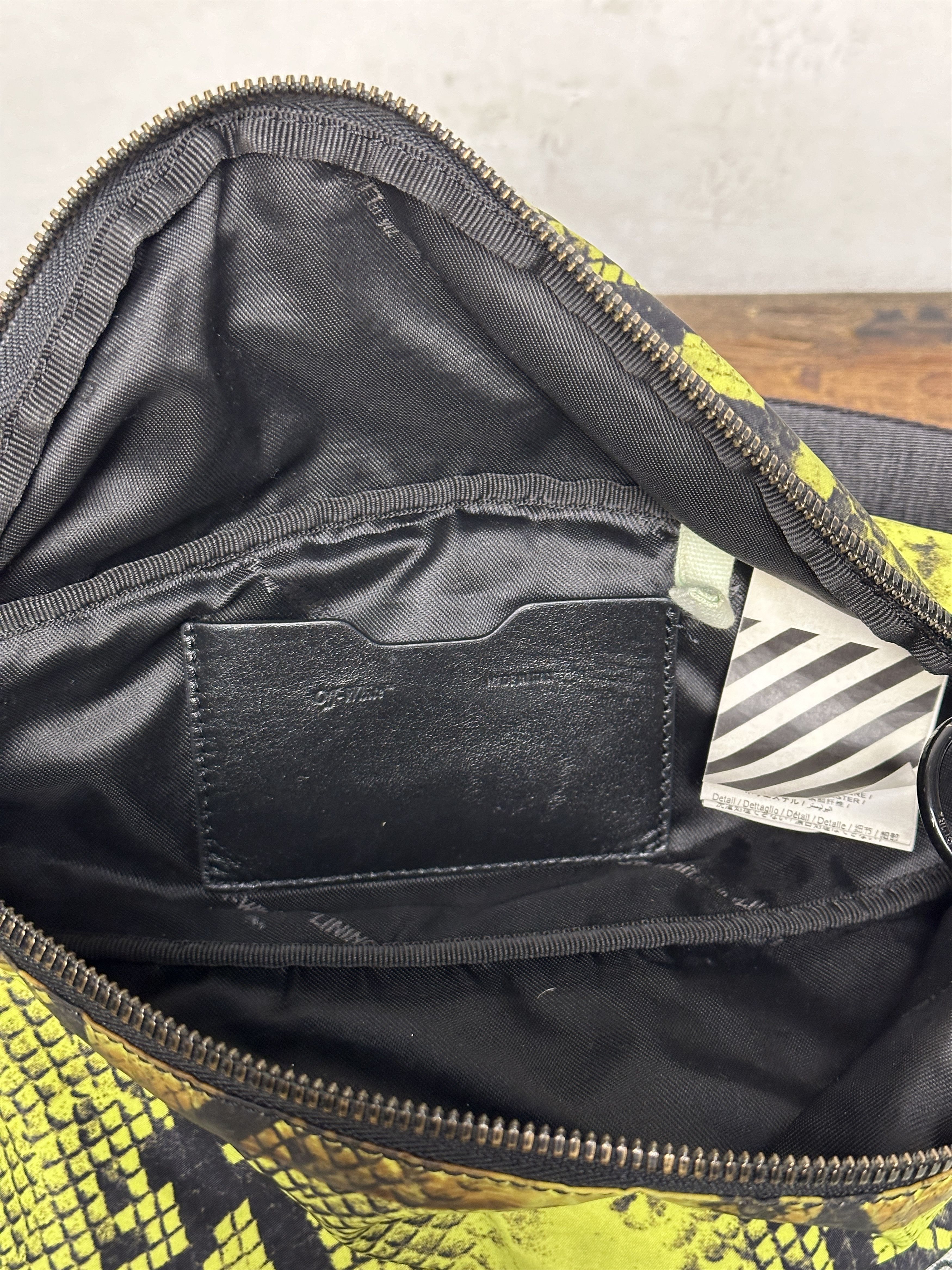 Off-White Off-white Neon Yellow Python-print Belt Bag In Fluo Yellow Size ONE SIZE - 12 Thumbnail