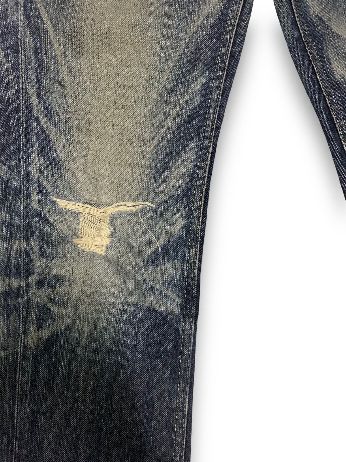 Levi's Vintage Clothing Vintage Y2K Levis 513 Honeycomb Slim Fit Distressed Jeans Size US 30 / EU 46 - 7 Thumbnail