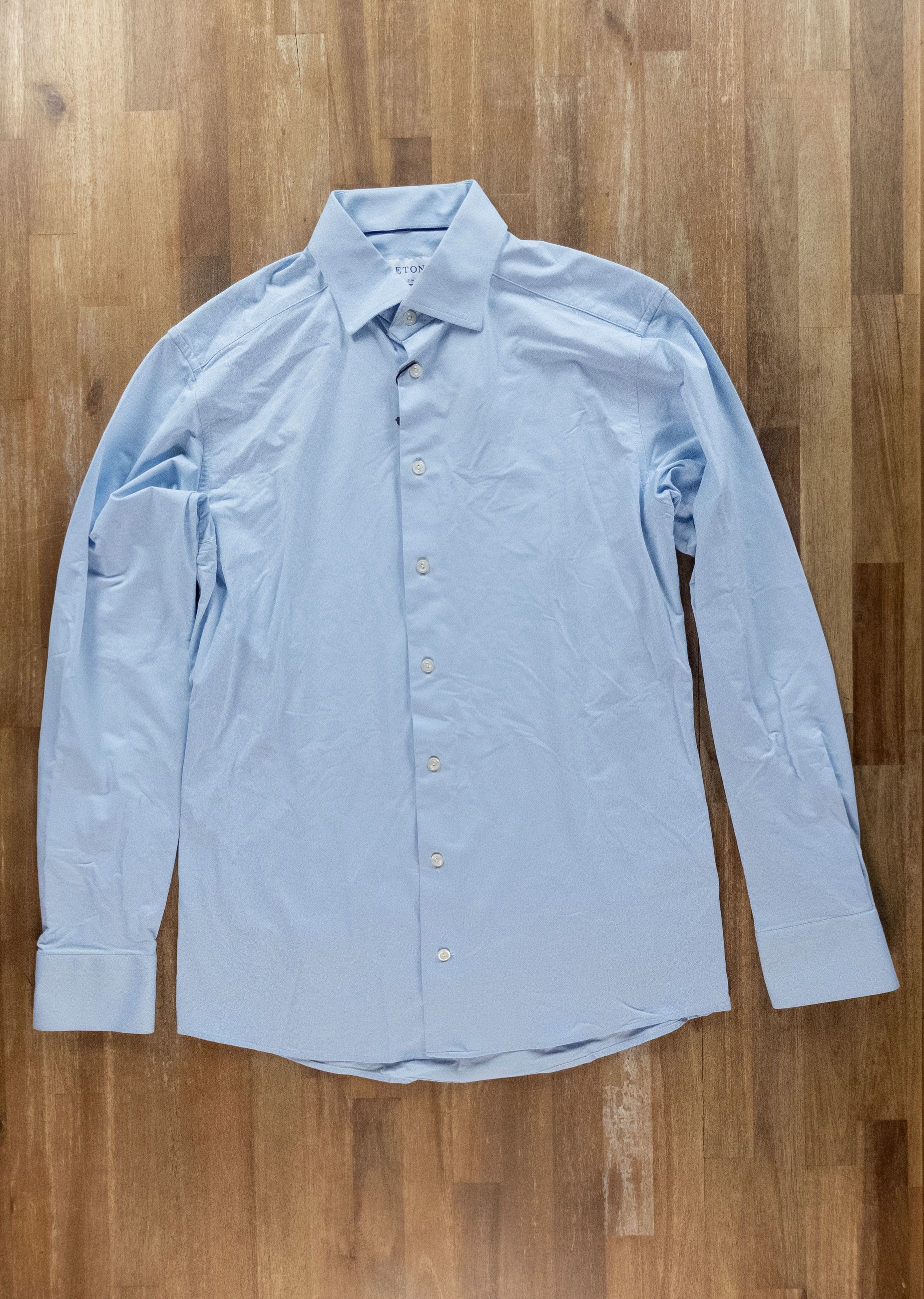 Eton ETON of Sweden slim fit blue muscle dress shirt 40 Medium Size US M / EU 48-50 / 2 - 4 Thumbnail
