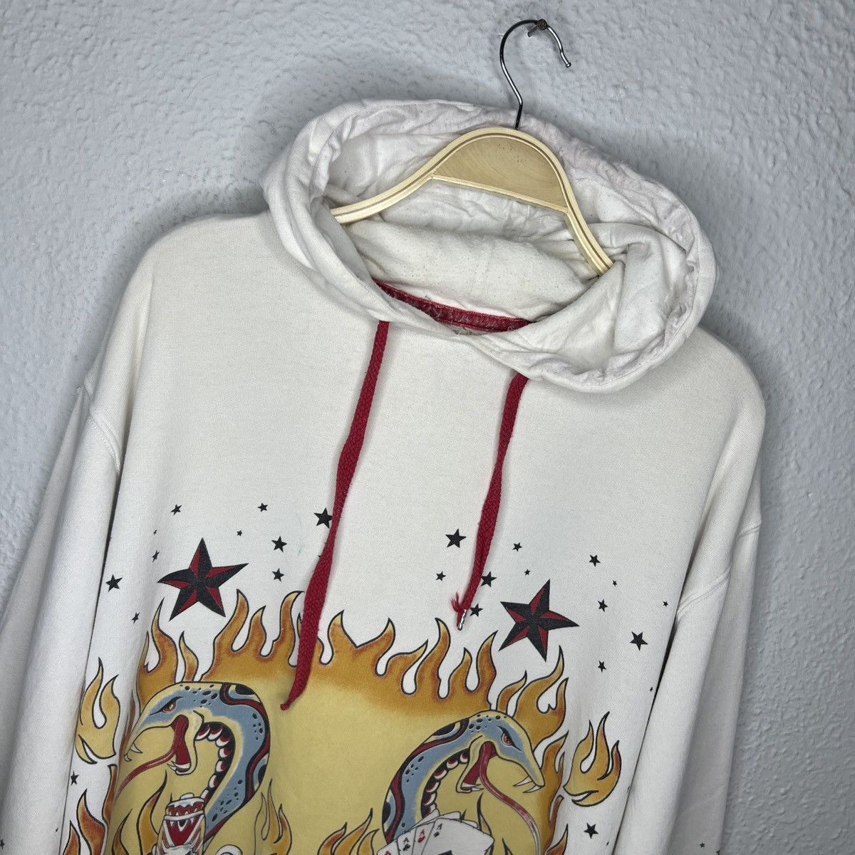 Affliction × Japanese Brand FISHBONE OVERPRINT BOXY RARE HOODIE rap hip hop Y2K STYLE Size US L / EU 52-54 / 3 - 4 Thumbnail