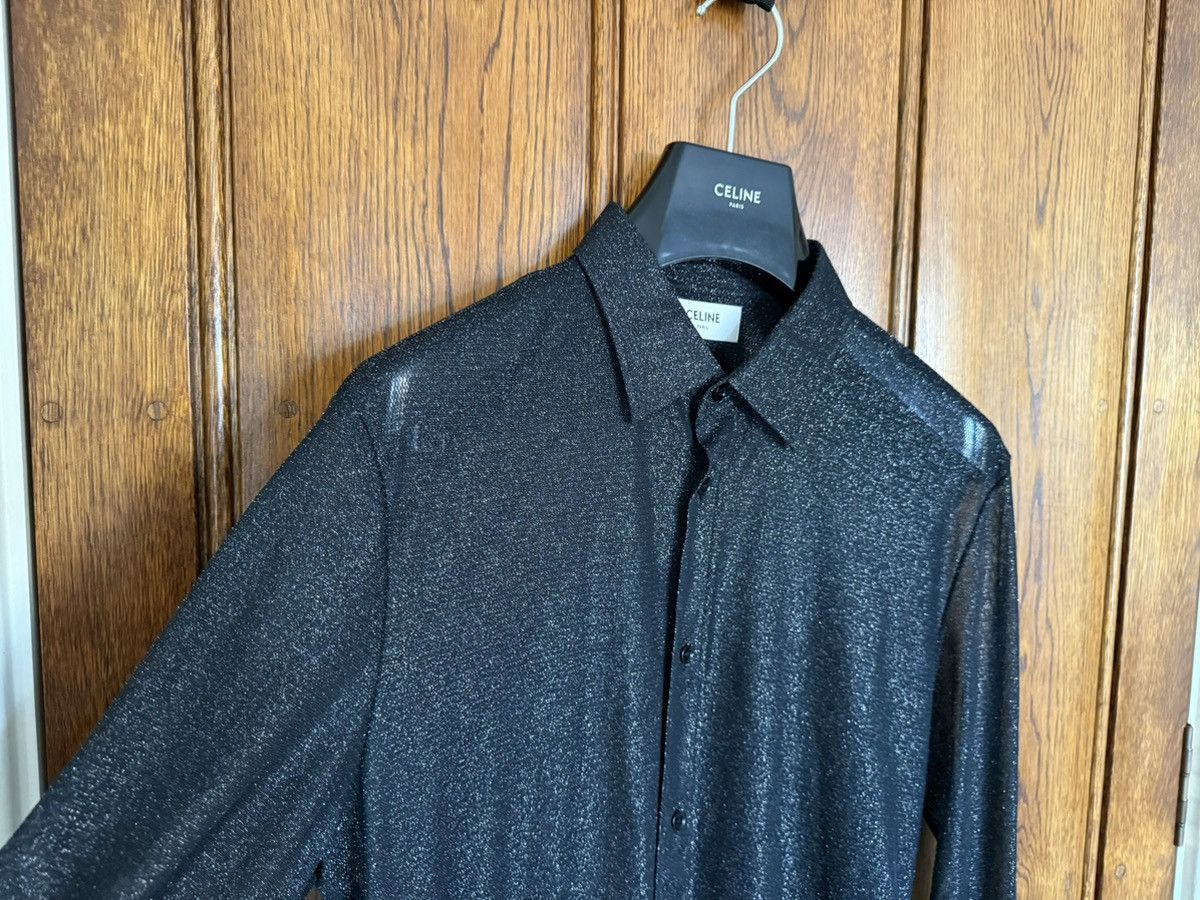 Celine $1.2k Celine Loose Carnaby shirt in lurex mesh Hedi 38 M Size US M / EU 48-50 / 2 - 9 Thumbnail