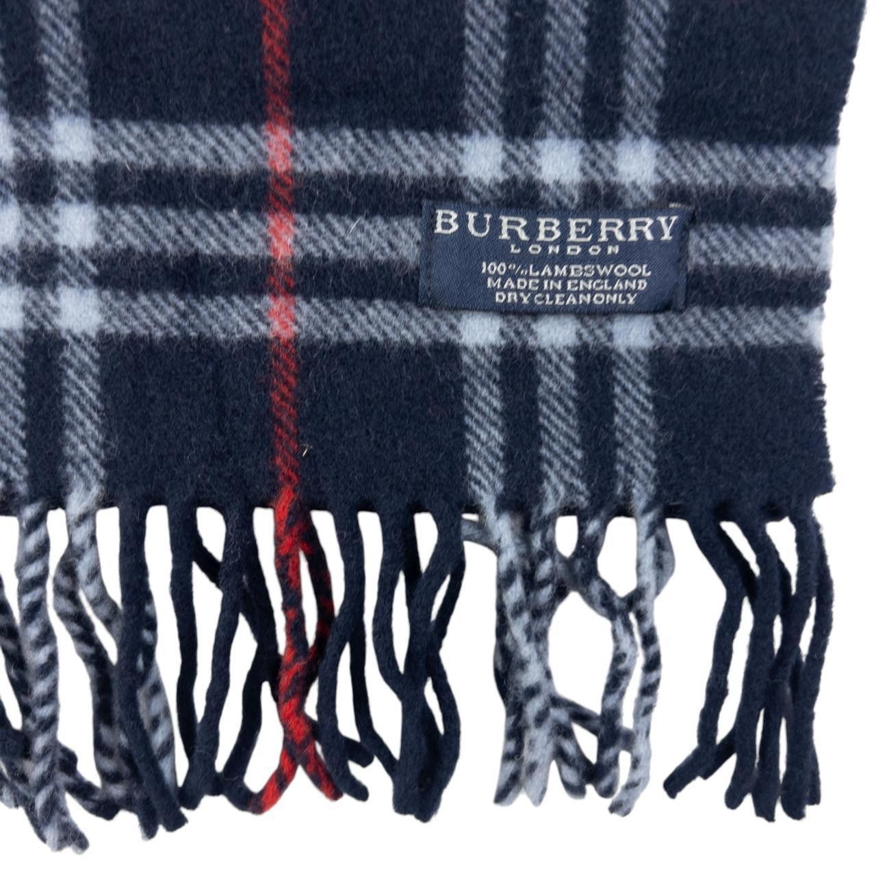Burberry Vintage Burberry Nova Check Lambswool Tassel Scarf Size ONE SIZE - 2 Thumbnail