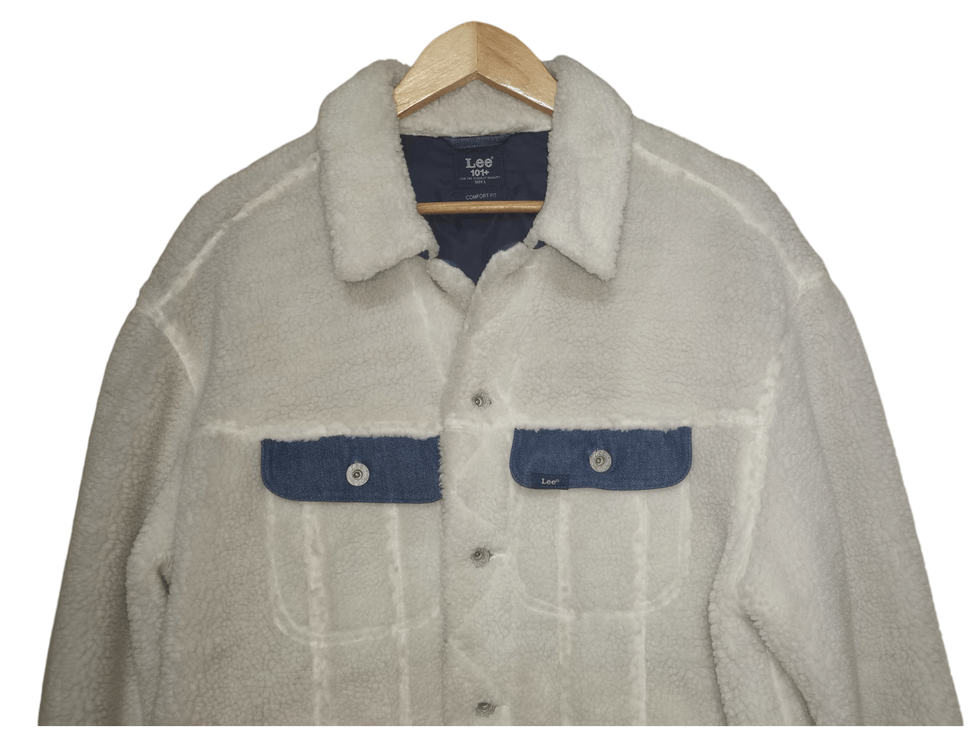 Japanese Brand × Lee Lee 101 sherpa trucker jacket rare design From japan Size US L / EU 52-54 / 3 - 5 Thumbnail