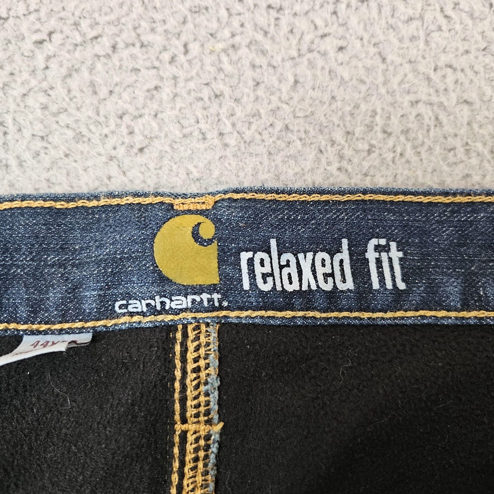 Carhartt Carhartt Jeans Mens 44x30 Blue Relaxed Fit Fleece Lined Warm Denim Workwear Jeans Mens Blue Size US 44 / EU 60 - 3 Thumbnail