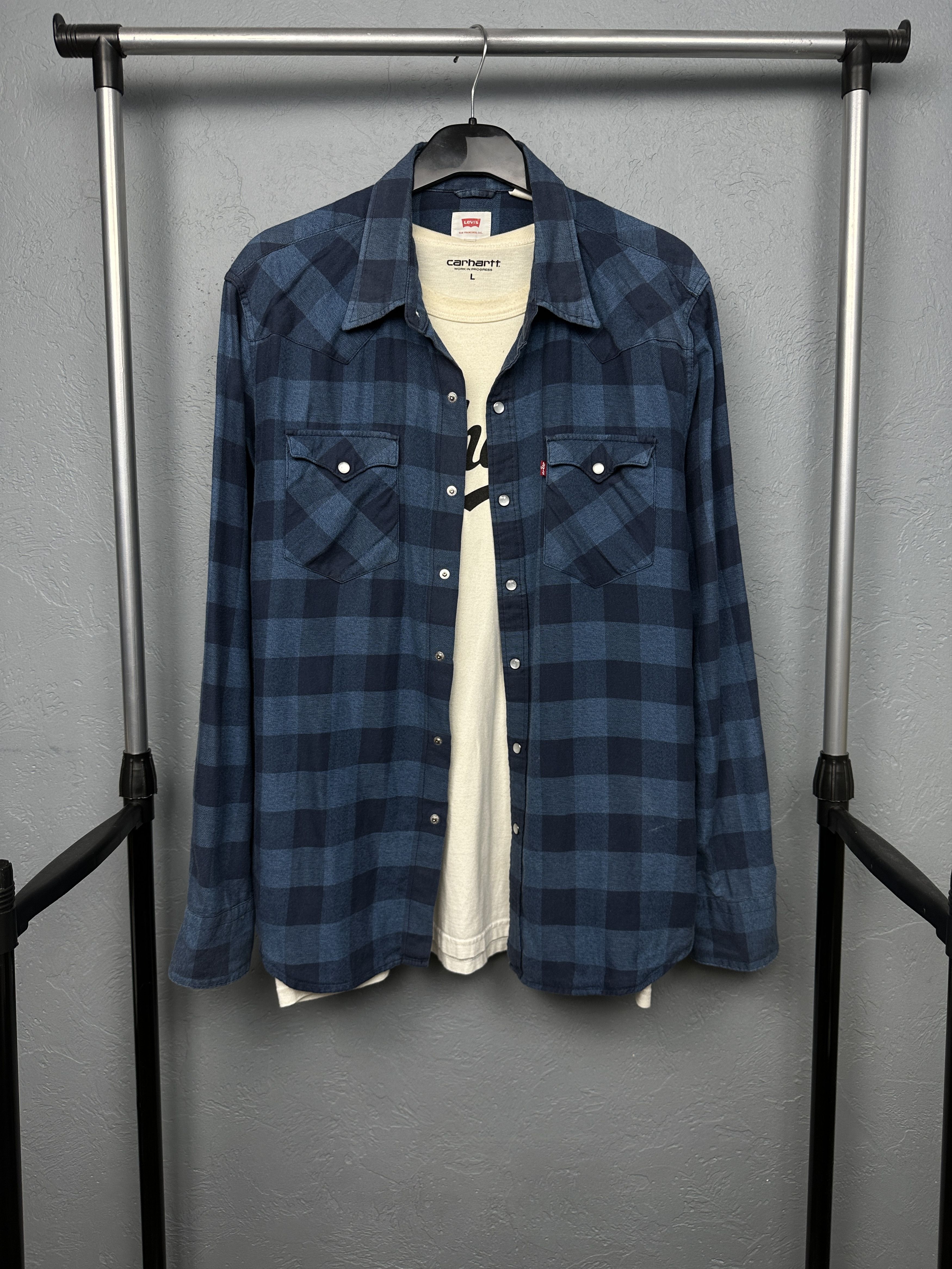 Levi's Levi's Mens Flannel Plaid Shirt Travis style Size US L / EU 52-54 / 3 - 1 Thumbnail