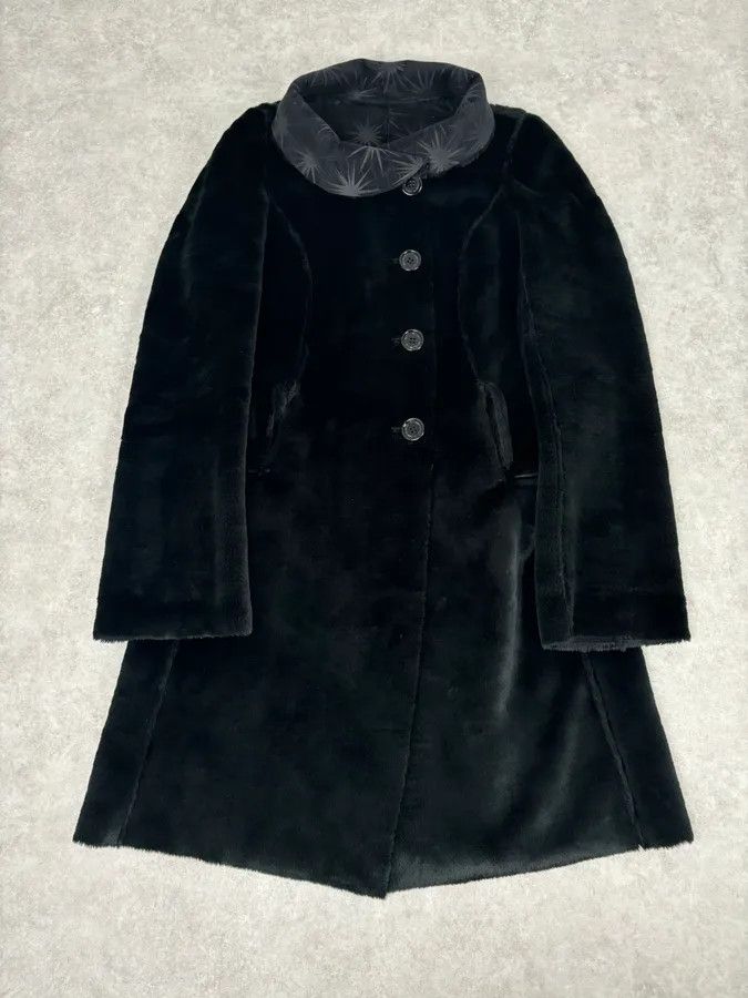Emporio Armani AW2004 Emporio Armani Black Stars Contemporary Reversible Long Coat Size M / US 6-8 / IT 42-44 - 2 Thumbnail