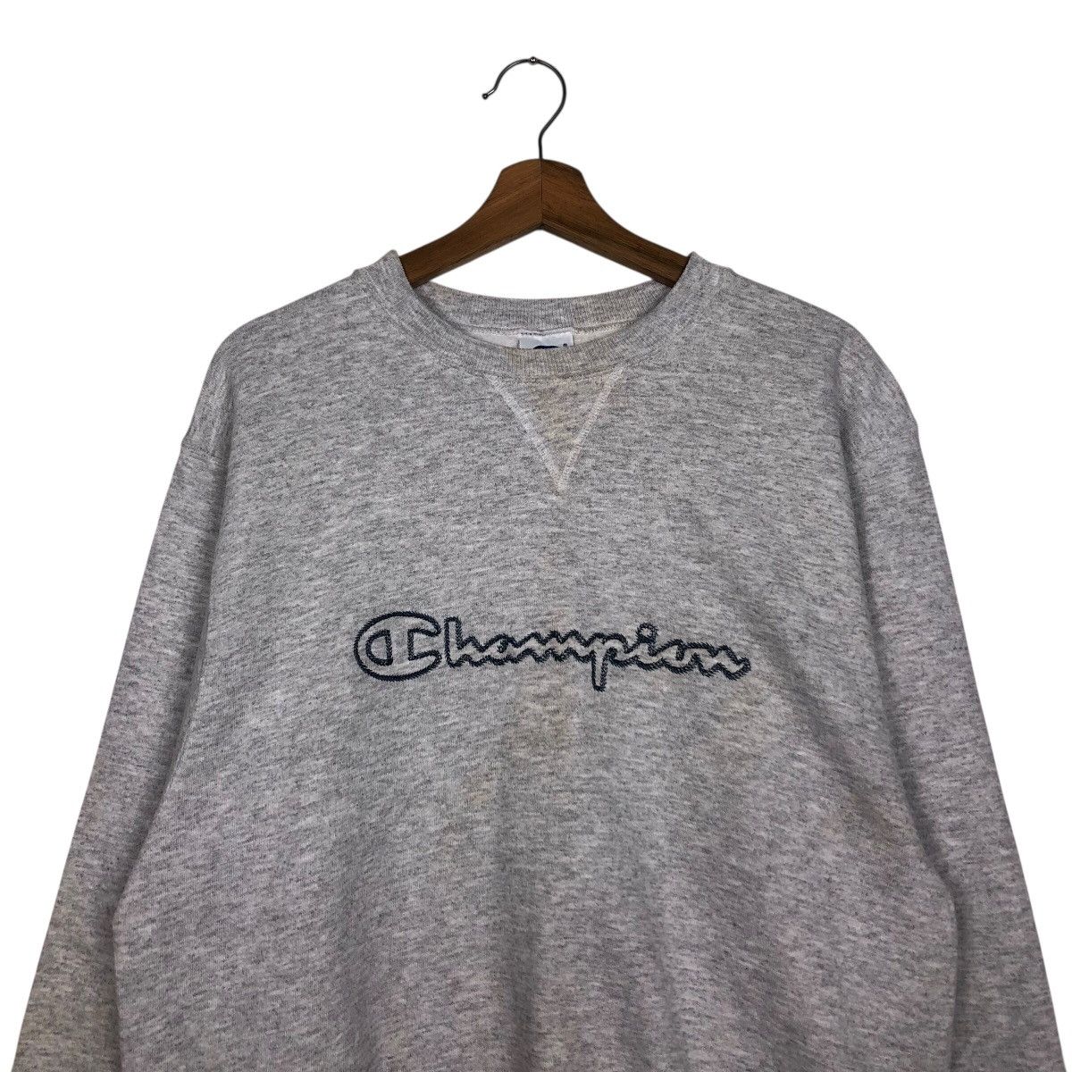 Vintage Vintage Champion Embroidered Script Sweatshirt – Grey Size US M / EU 48-50 / 2 - 4 Thumbnail