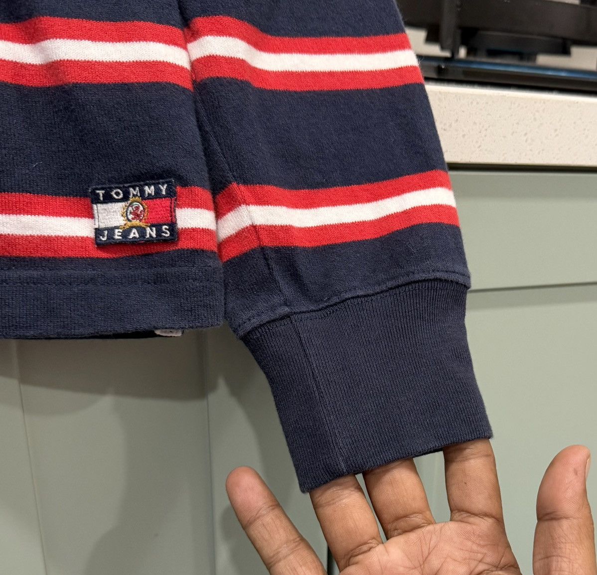 Tommy Hilfiger Tommy Jeans Rugby Men's Red and Navy Polo-shirts Size US S / EU 44-46 / 1 - 5 Thumbnail