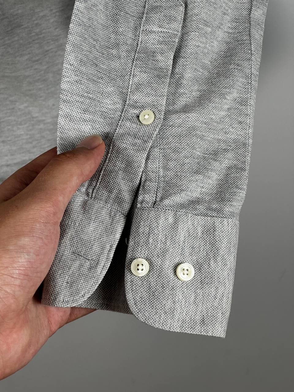 Suitsupply Suitsupply Grey Luxury Long Sleeve Polo T Shirt Size US M / EU 48-50 / 2 - 10 Thumbnail