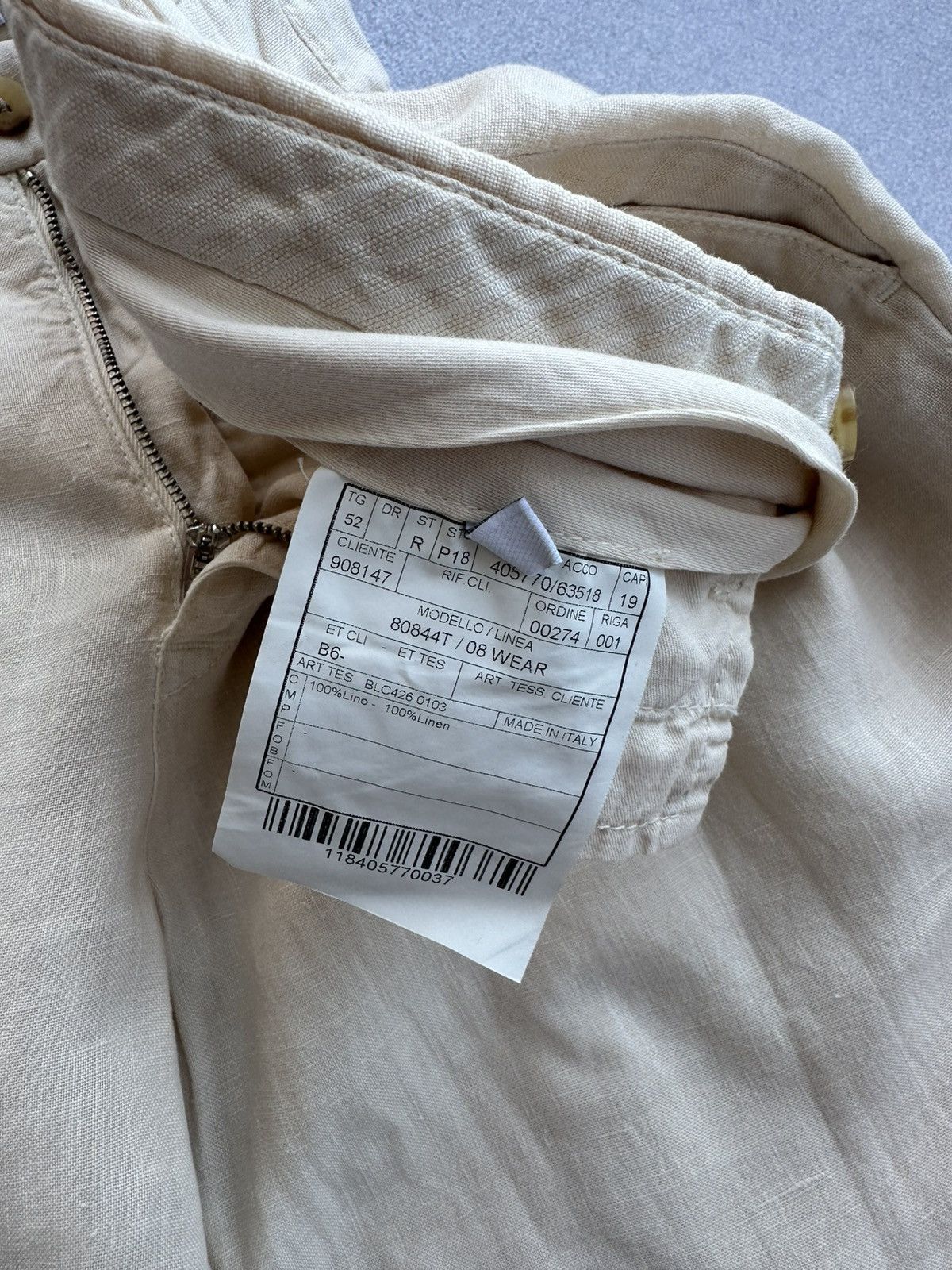 Boglioli Vintage Boglioli Beige Straight Linen Pants Size US 32 / EU 48 - 6 Thumbnail